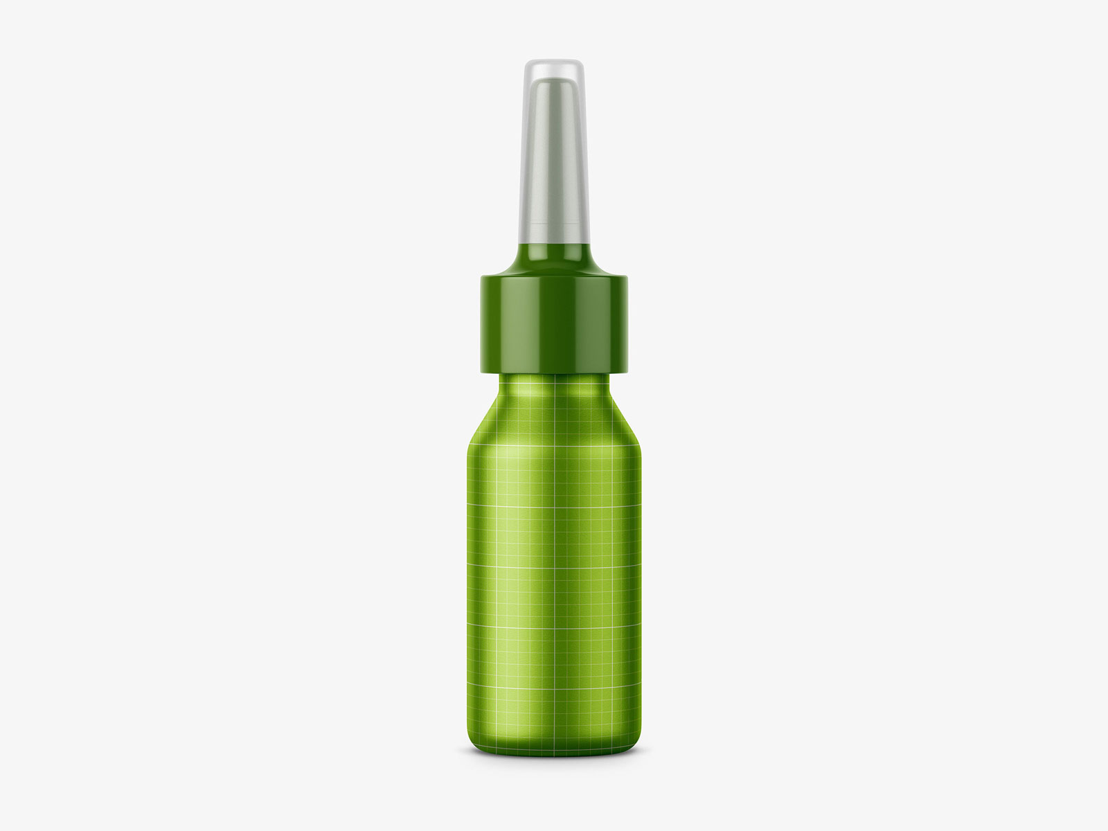 高品质金属滴鼻瓶子贴图模板PSD样机模型nasal bottle mockup