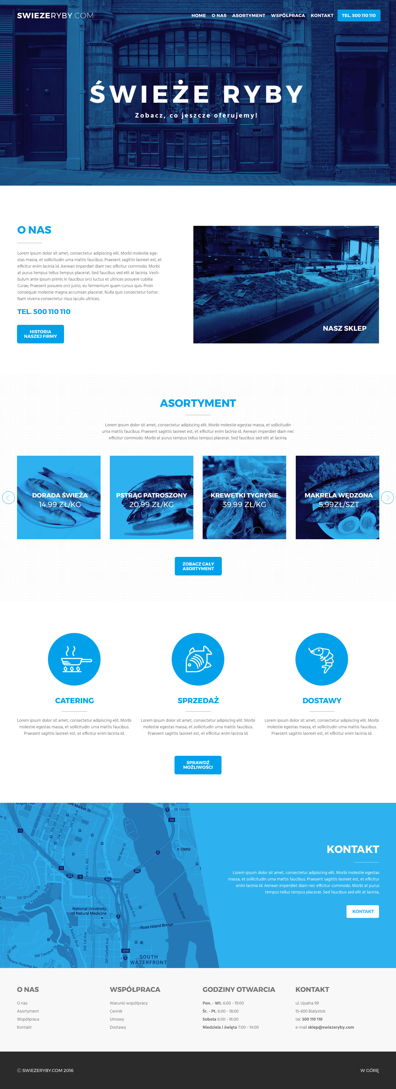 海鲜电商网站首页模板UI界面设计 .psd素材