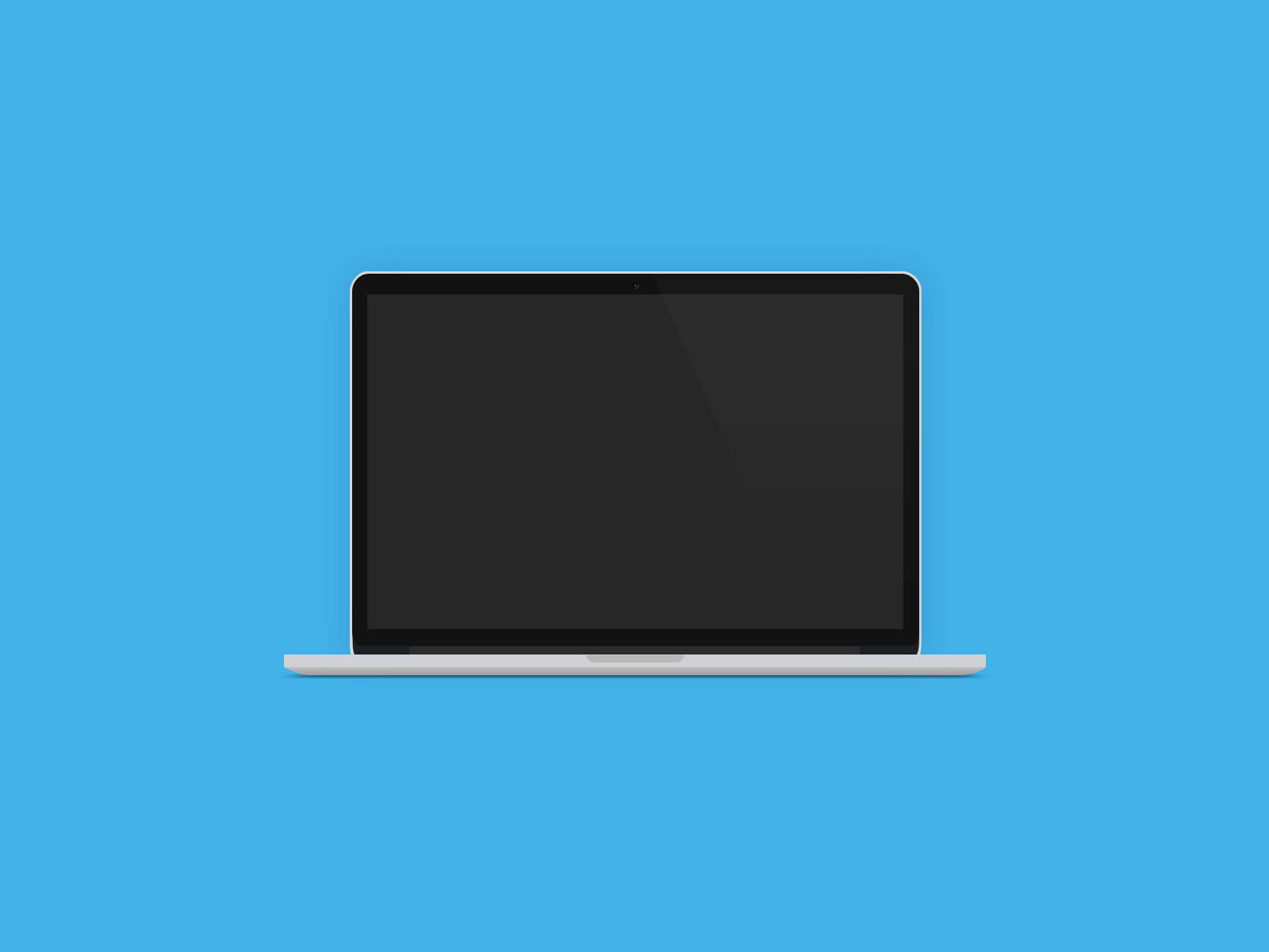 苹果笔记本电脑扁平化样机模板 .psd素材macbook Mockup