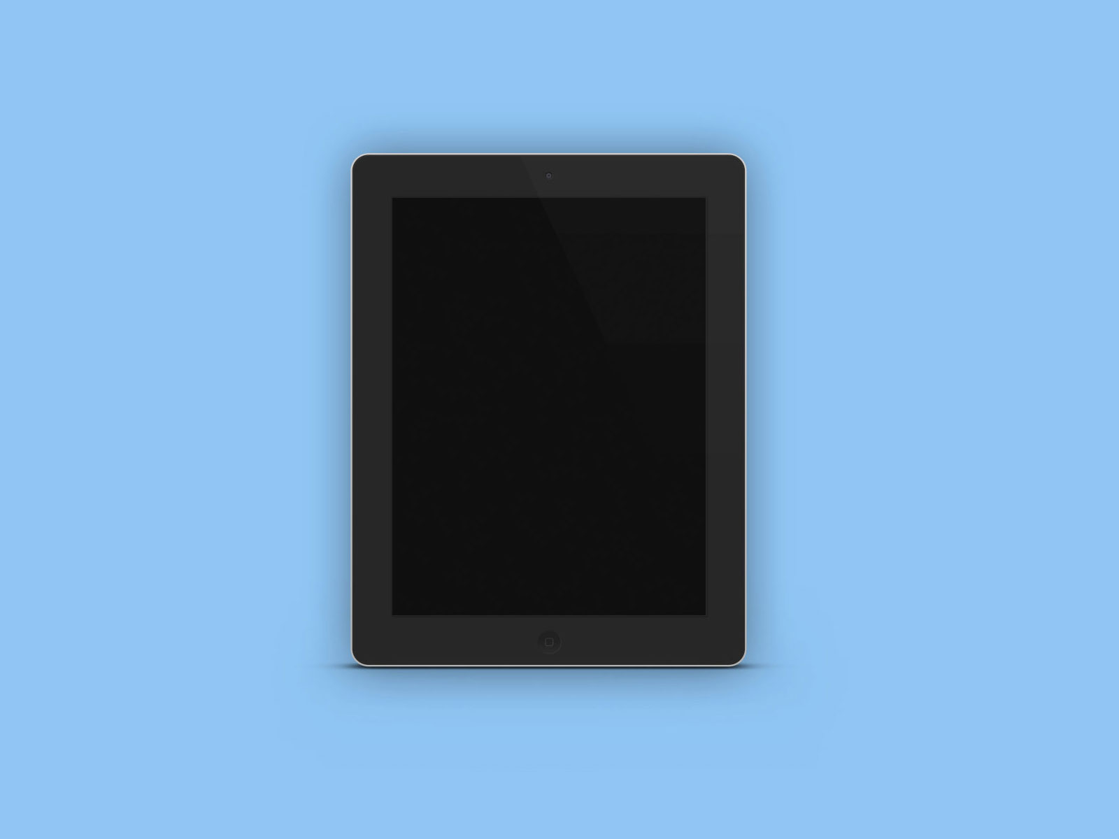 苹果平板电脑扁平化样机模板 .psd素材ipad Mockup