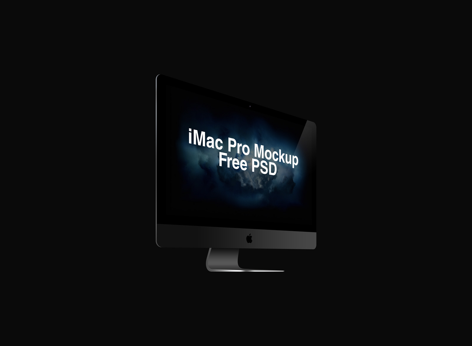 iMac Pro深空灰侧面.PSD样机模型iMac Pro Mockup