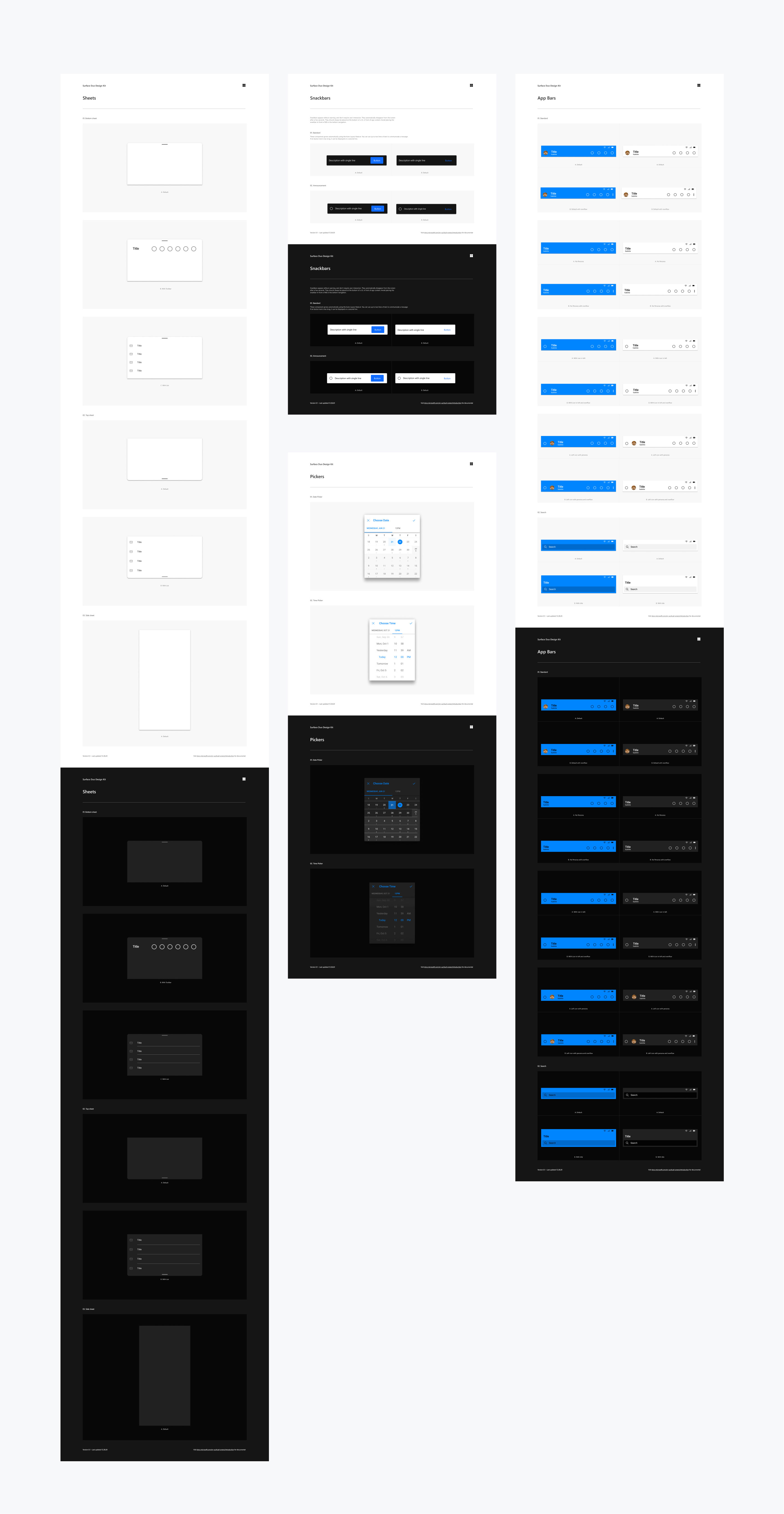 Microsoft Surface Duo Design Kit界面设计工具包UI Kit .fig素材
