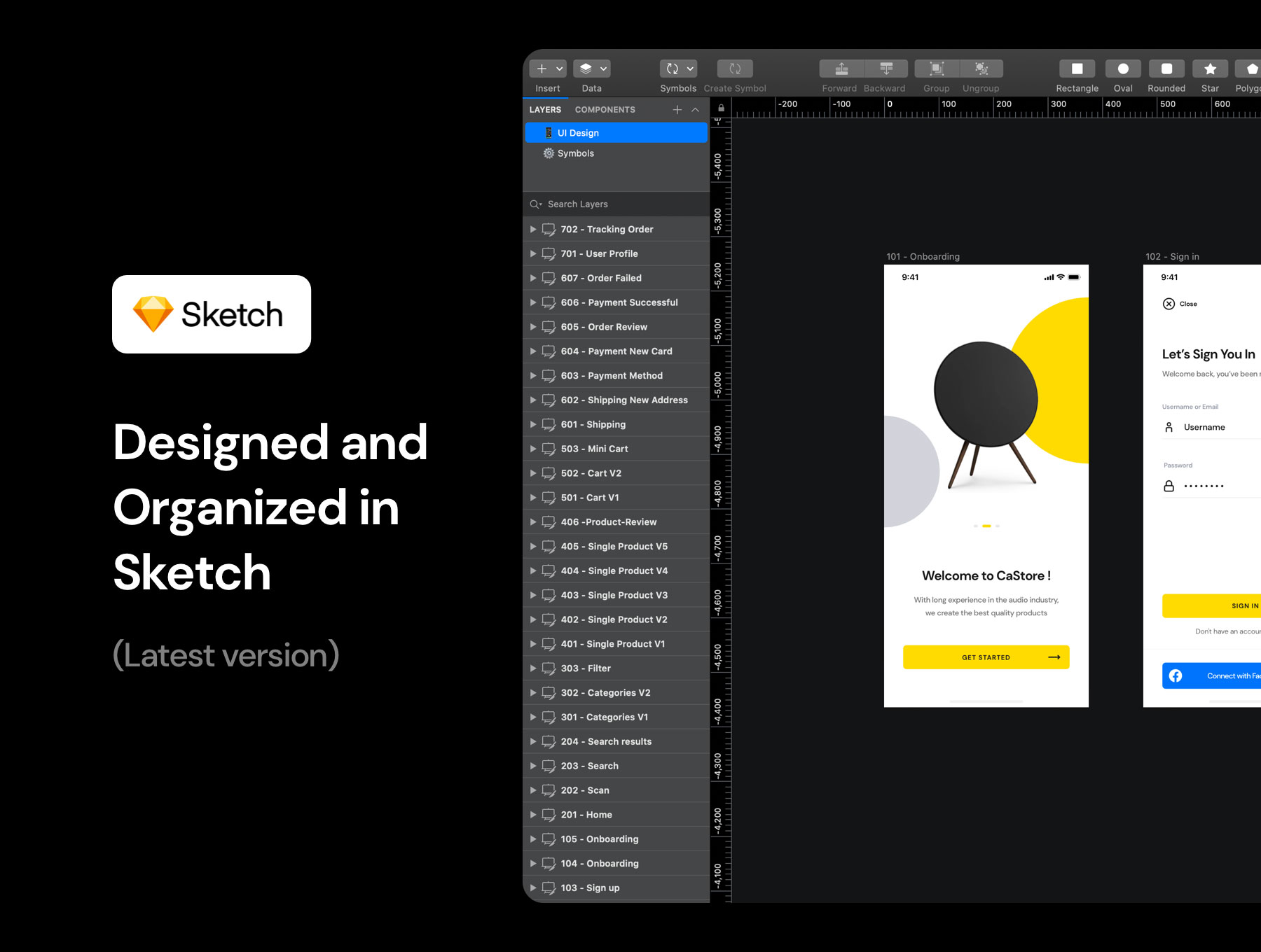 一款简洁的电商App UI界面设计 .Sketch .fig素材