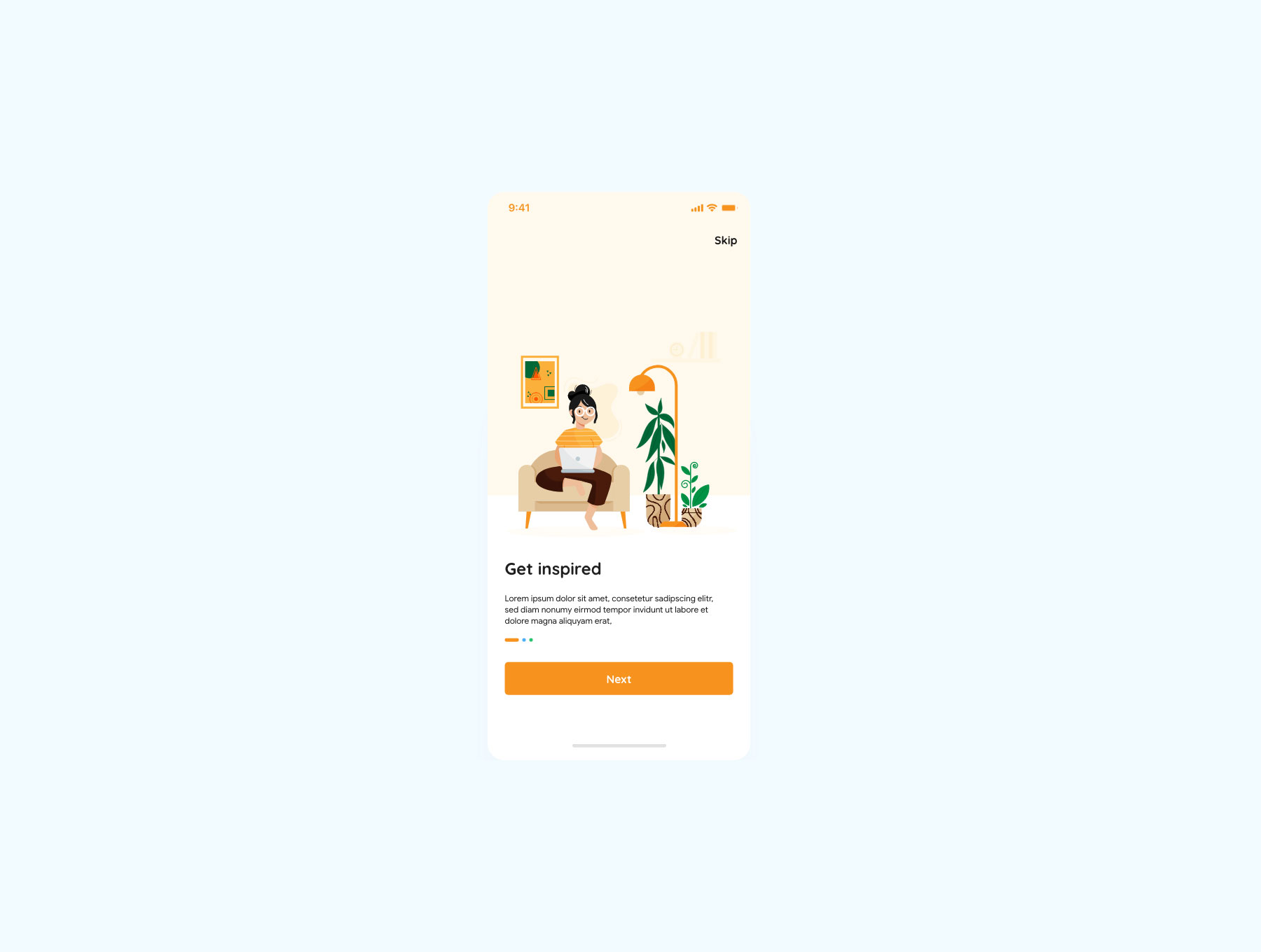 色彩靓丽的旅游app启动页UI界面设计 .xd素材