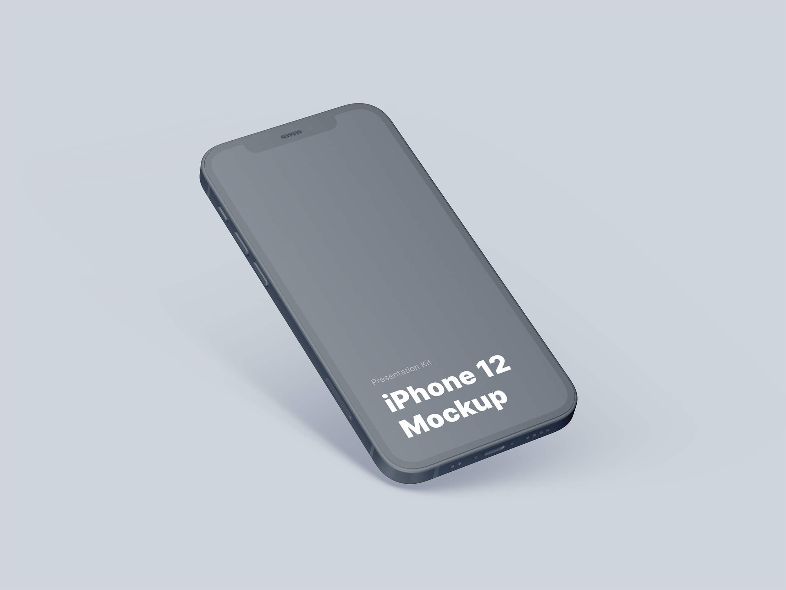 高质量侧面俯视iPhone 12 .psd .fig .sketch样机模型Mockup