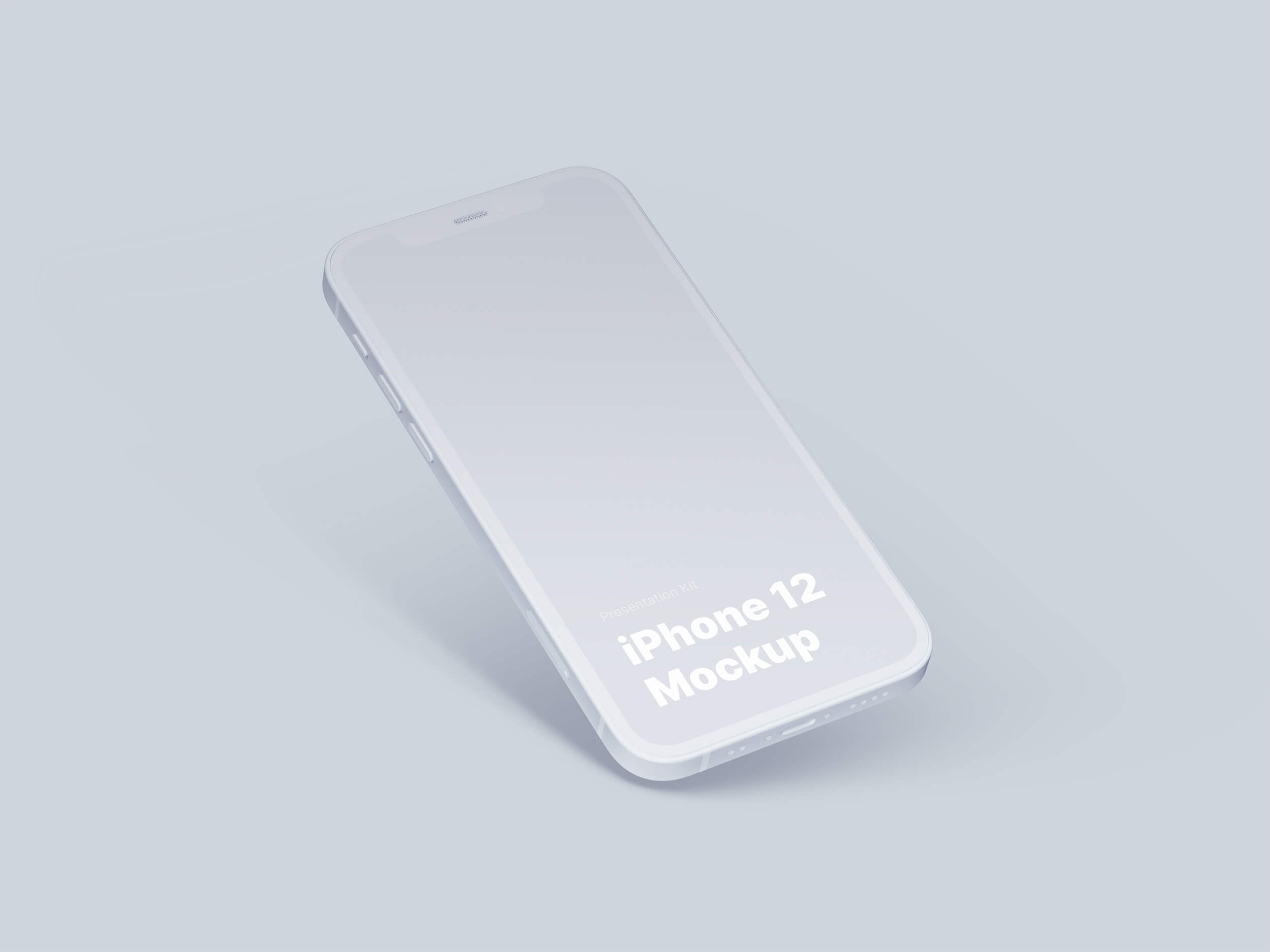 高质量侧面俯视iPhone 12 .psd .fig .sketch样机模型Mockup