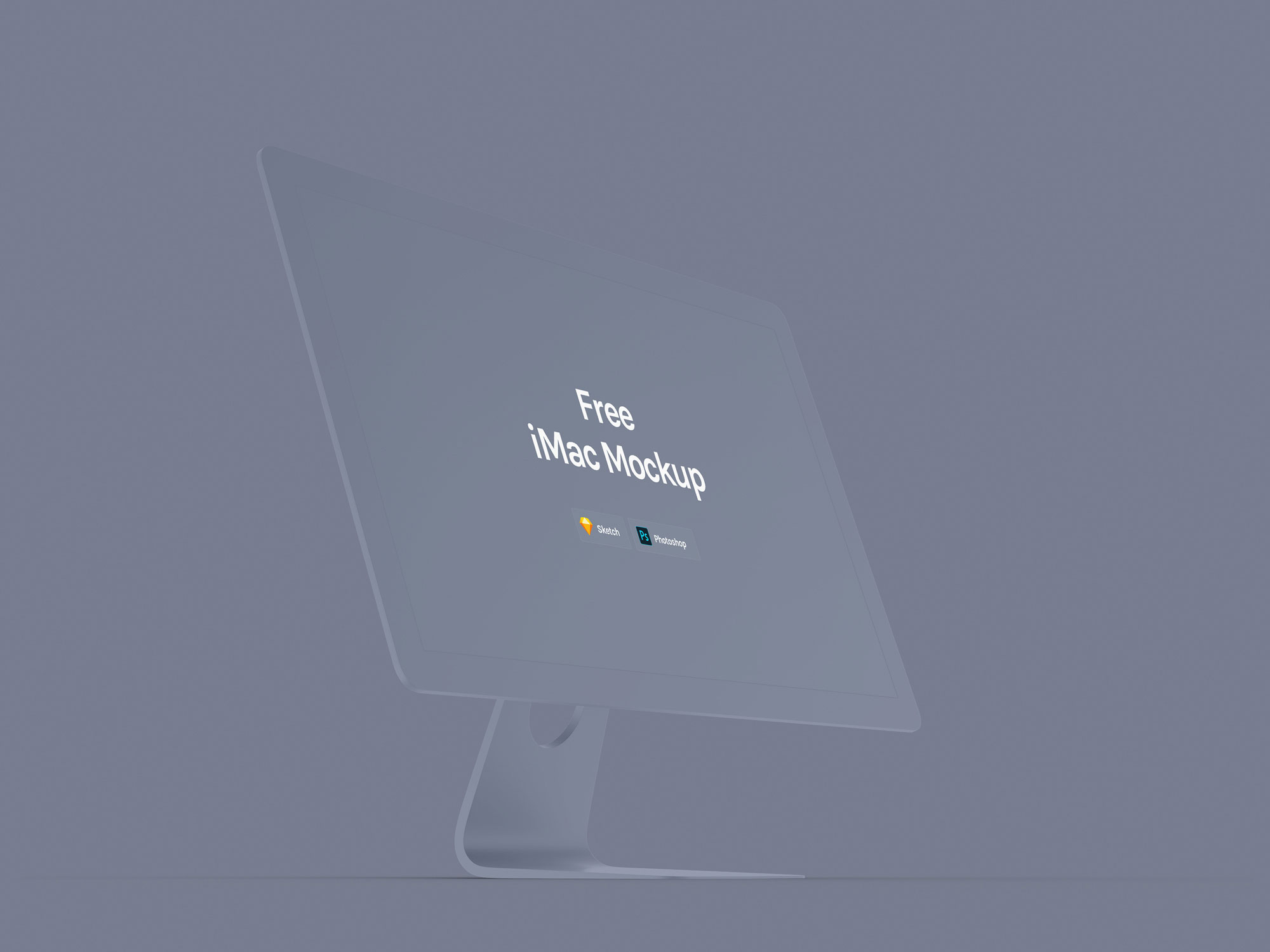多款颜色侧面Apple iMac .psd .sketch样机模型Mockup
