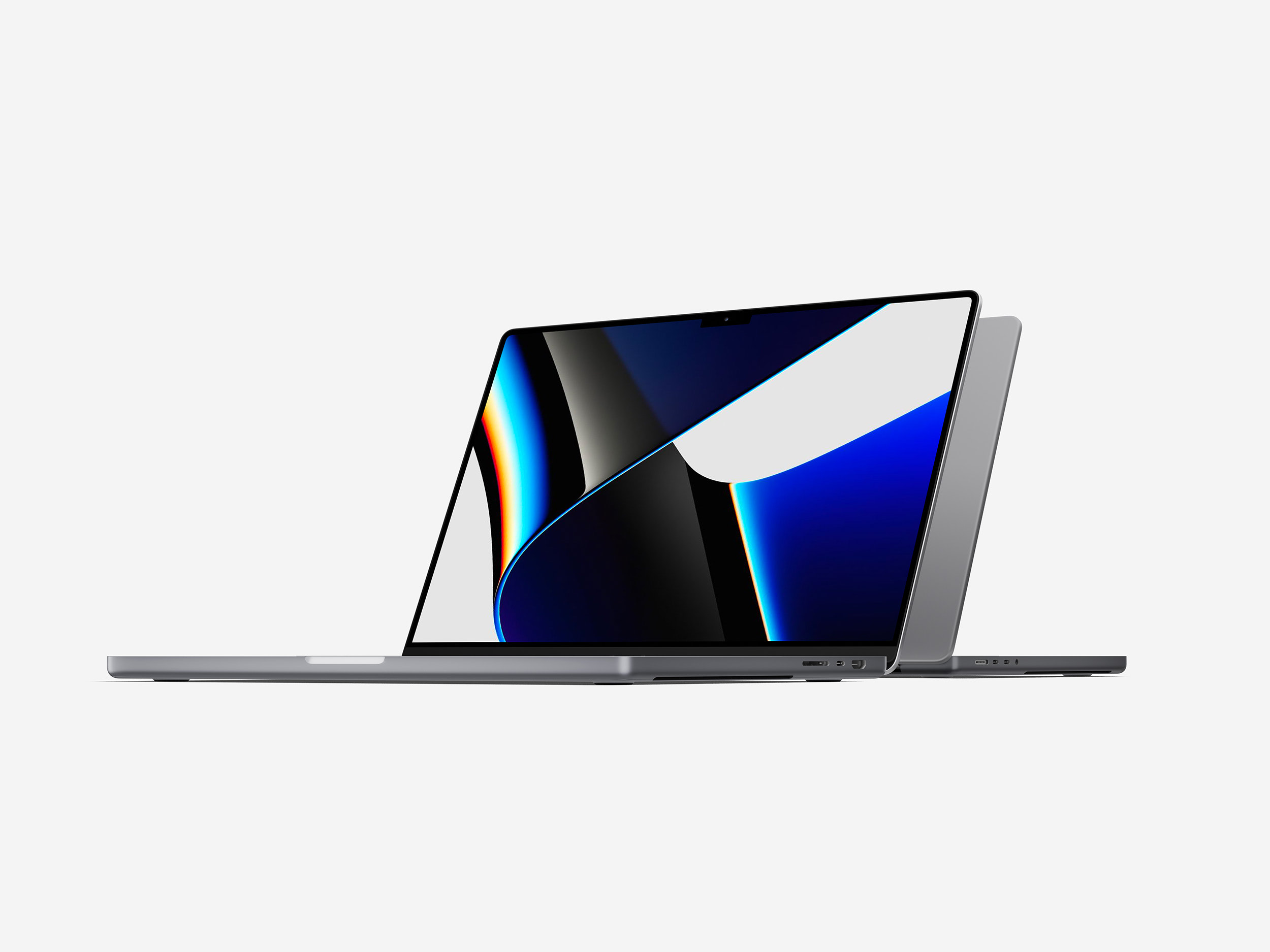 高质量侧面16寸MacBook Pro .psd .sketch样机模型Mockup