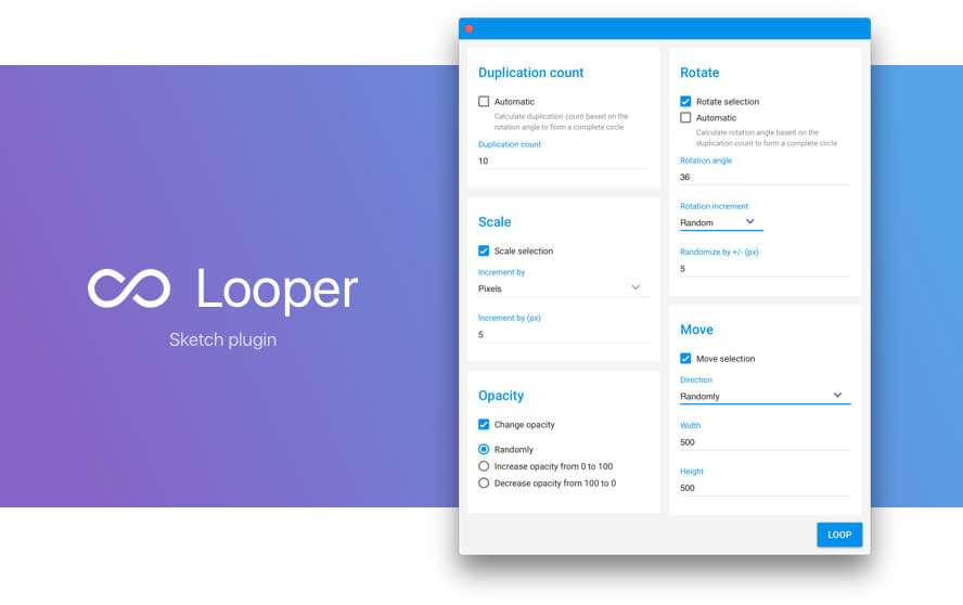 Looper 一款强大的组合循环复制工具 Sketch插件