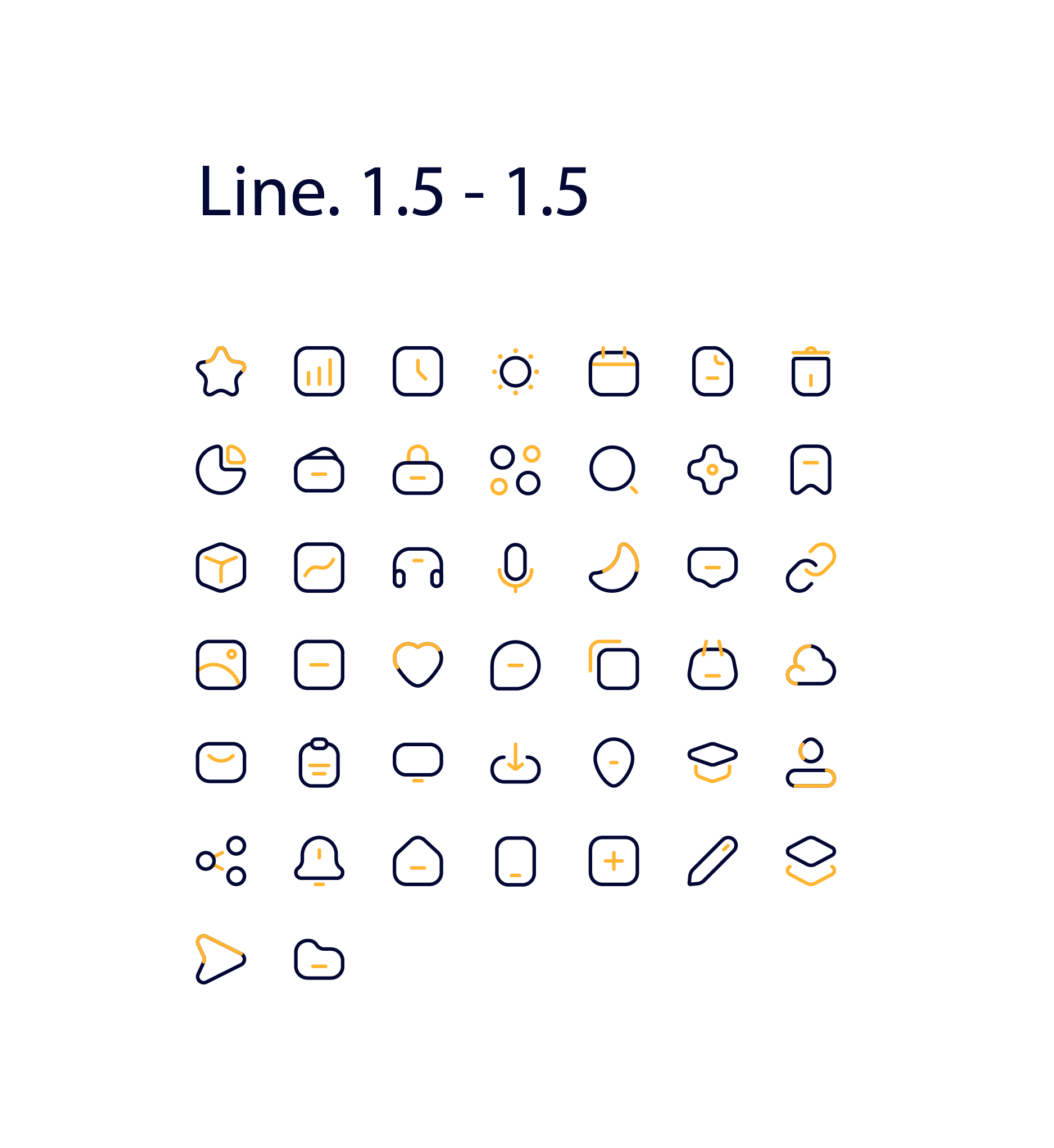 0+UI实用多色线性面性图标