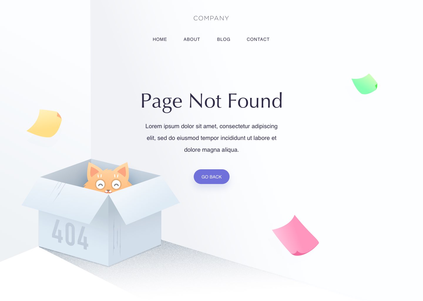 1个网页404页面UI界面设计