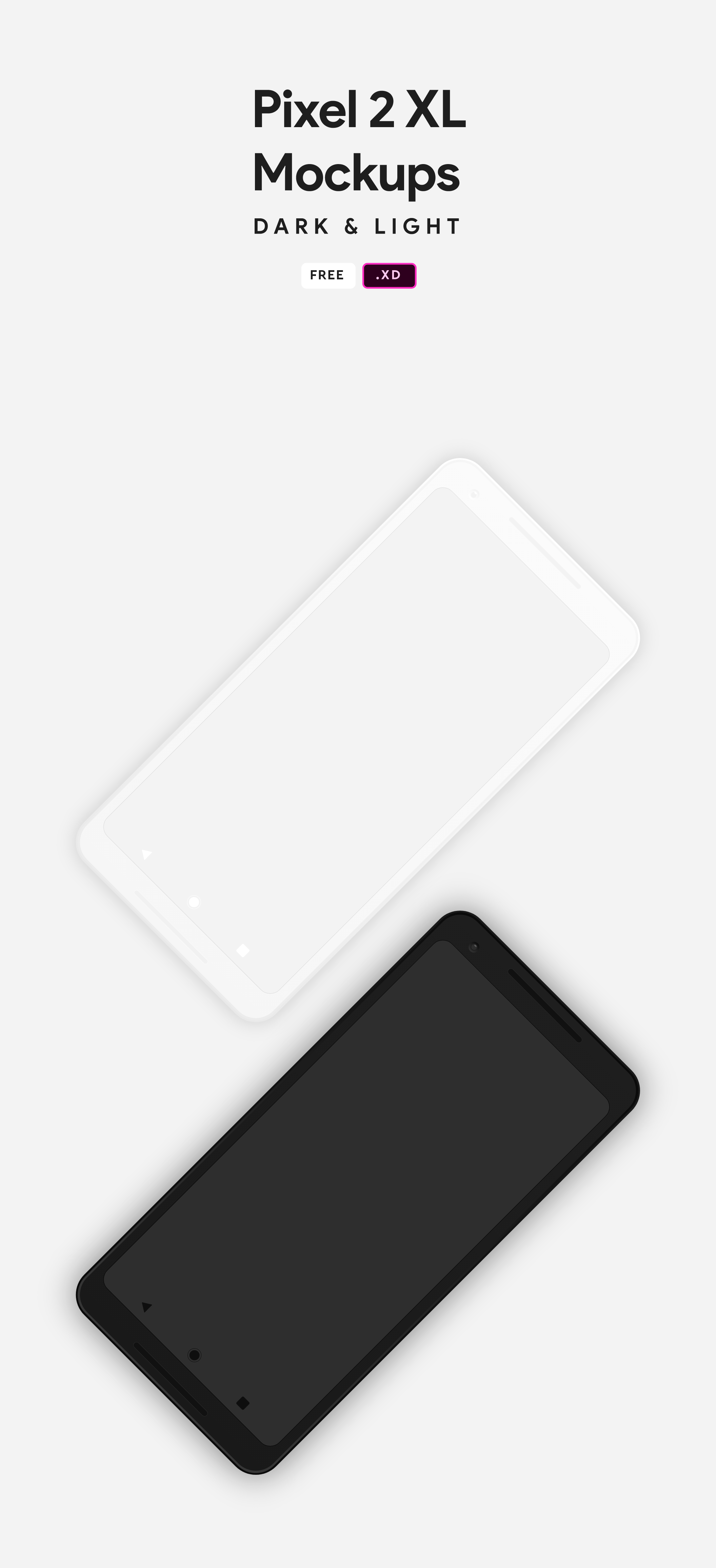 谷歌Google Pixel 2XL手机样机模型mockup .xd素材