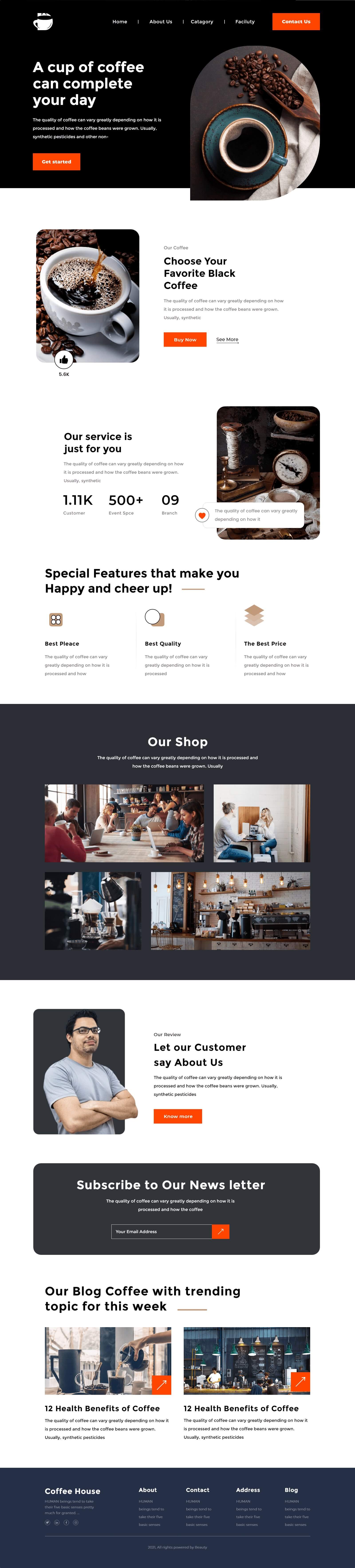 众创空间联合办公空间和咖啡馆登陆页WEB UI界面设计 .xd素材
