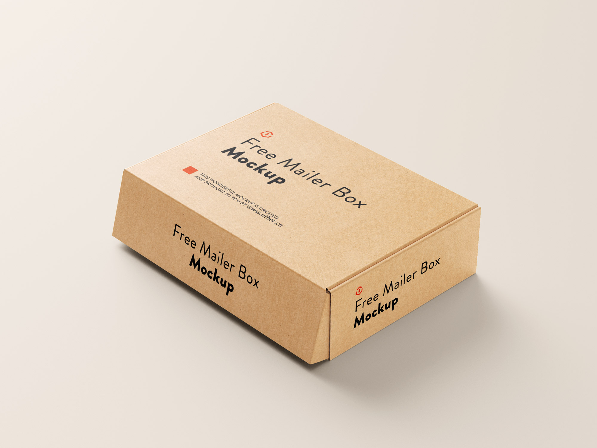 长方形包装盒快递盒纸盒设计包装模型PSD样机素材box mockup