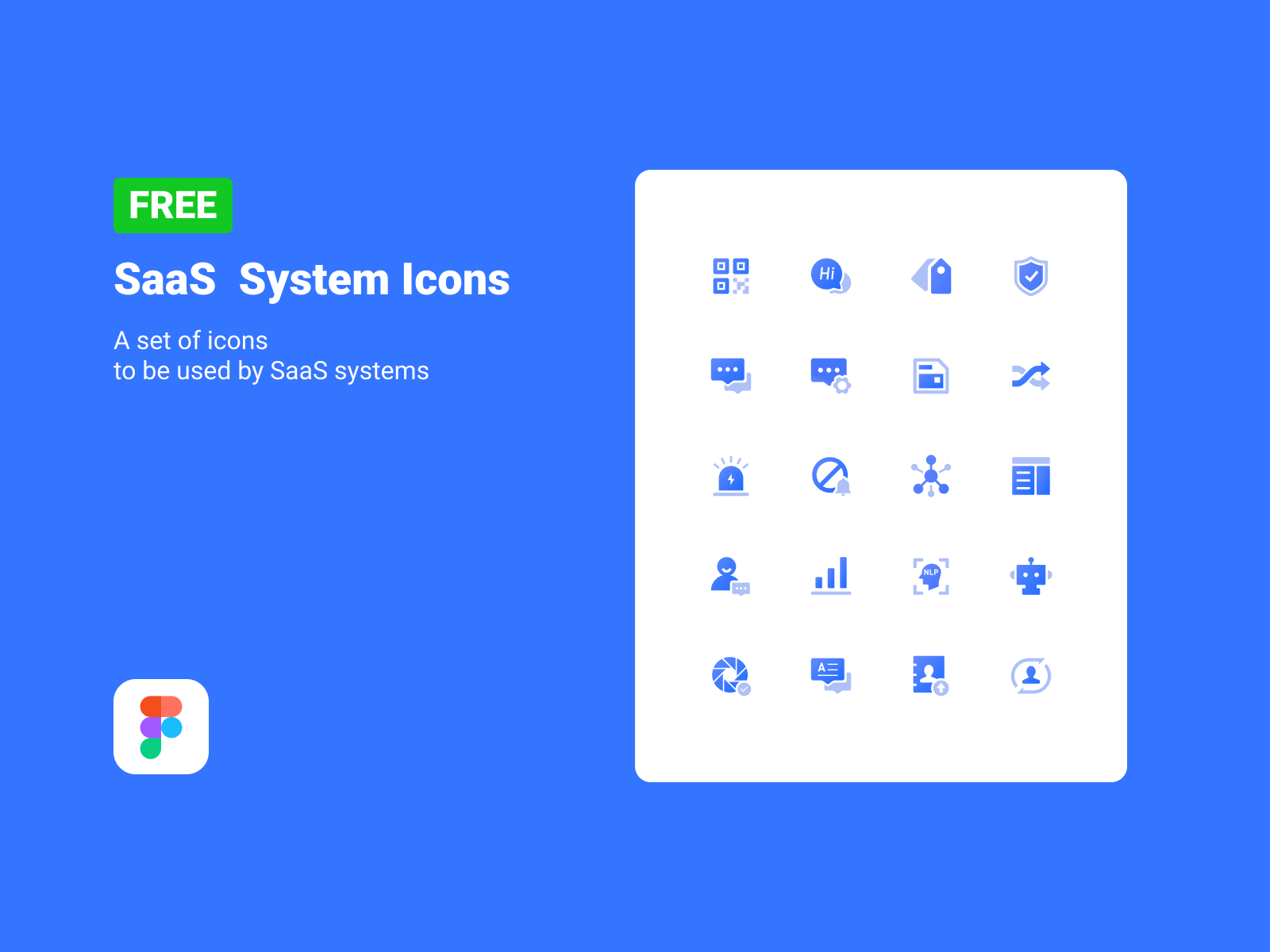 6个Saas系统多色面性图标icon