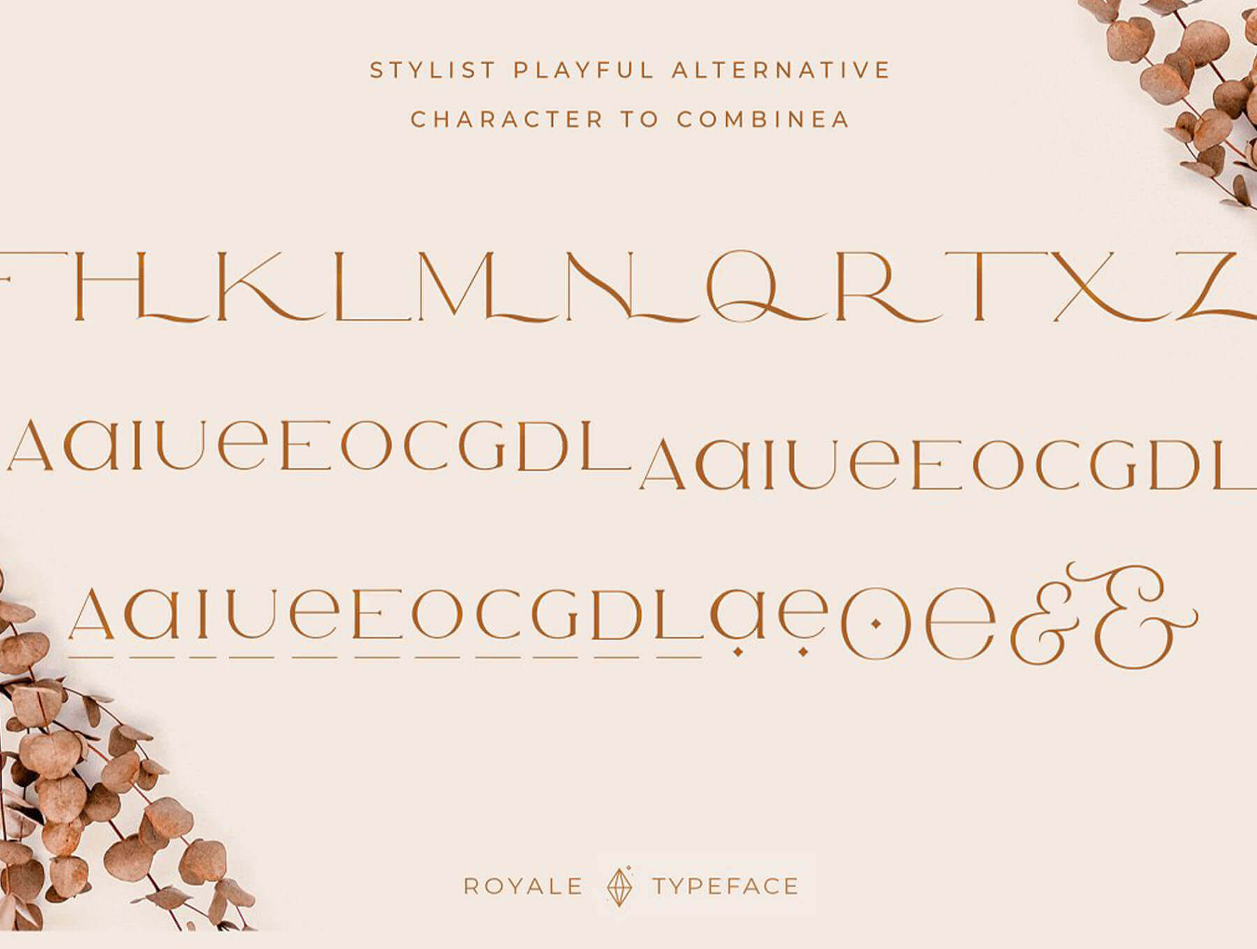 简约现代的优雅字体：Royale Luxurious