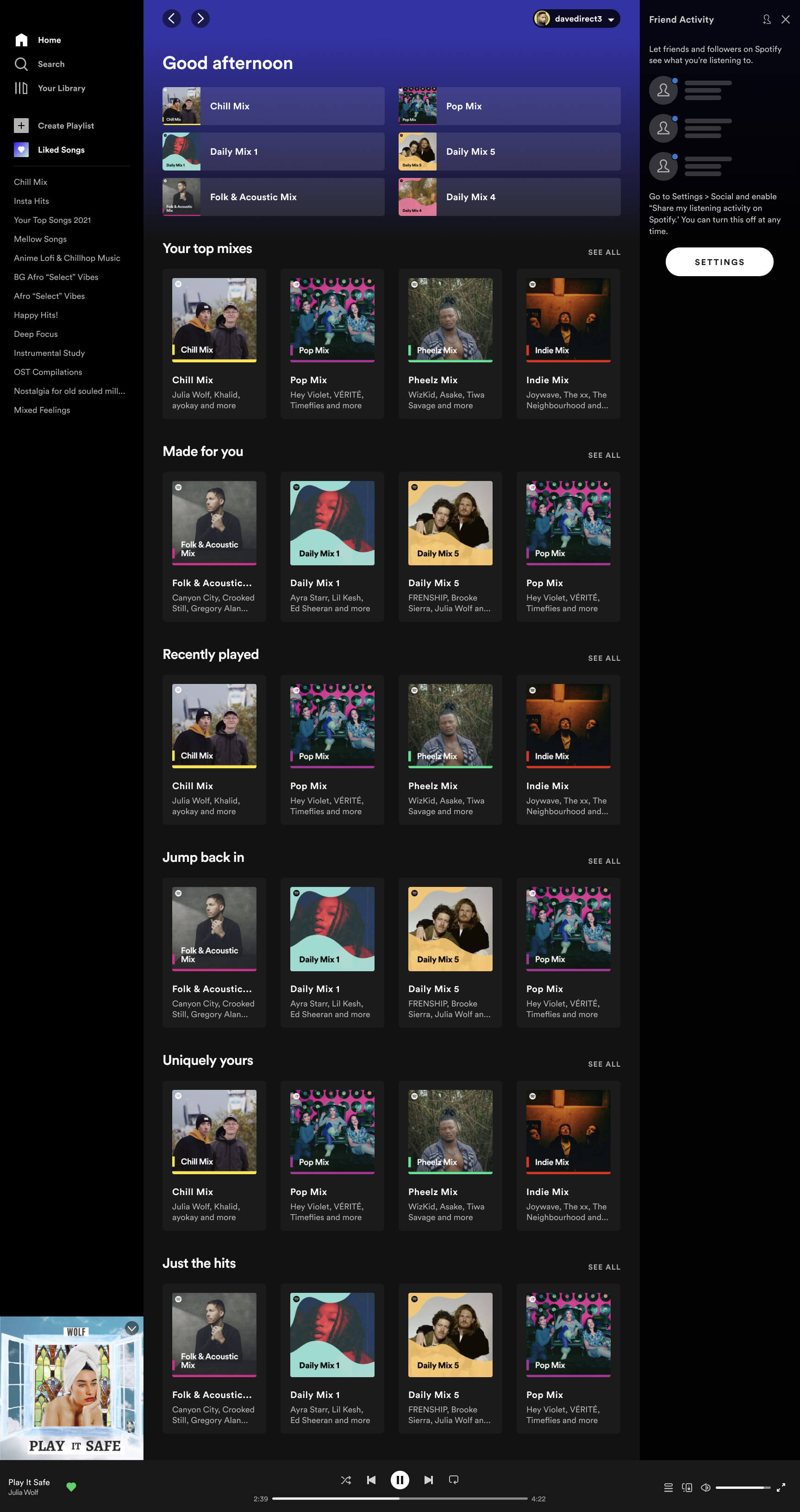 暗色系Spotify音乐软件客户端网页UI界面设计 .fig素材