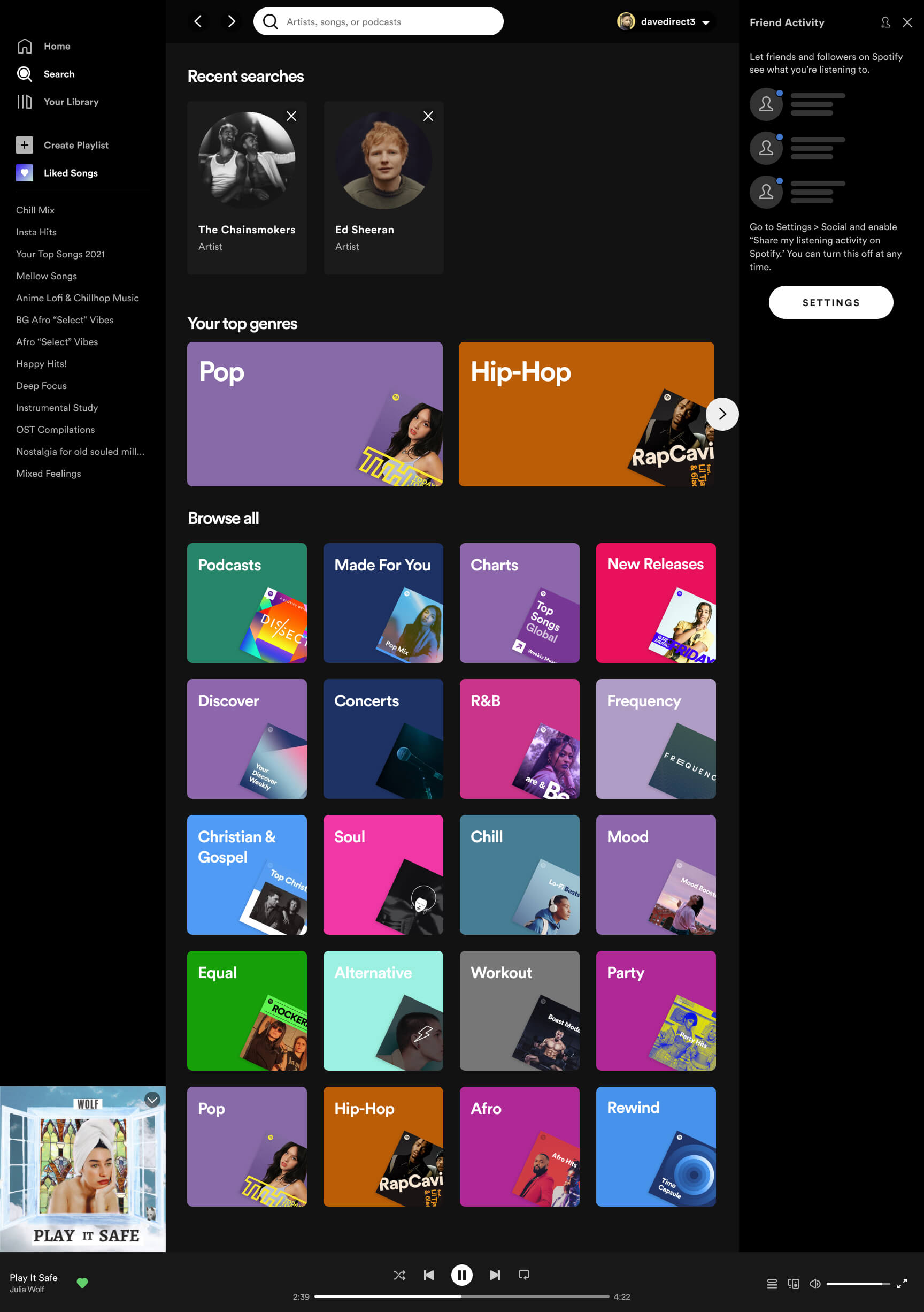 暗色系Spotify音乐软件客户端网页UI界面设计 .fig素材