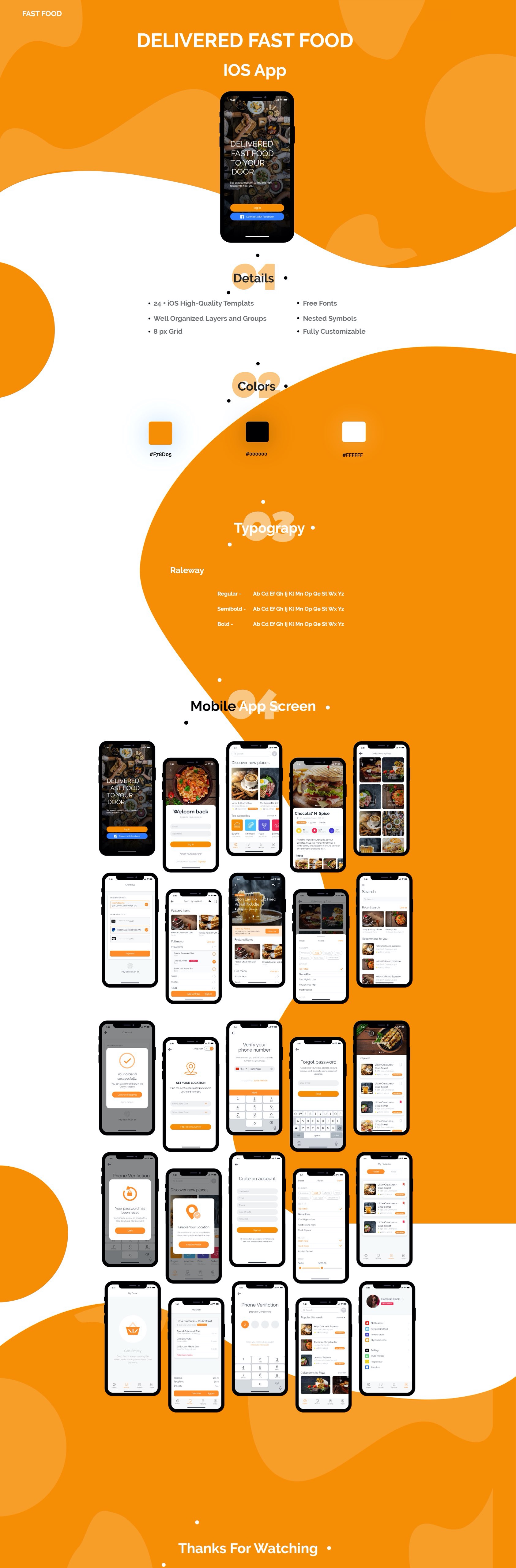 橙色系生鲜购物APP UI界面设计 .xd素材