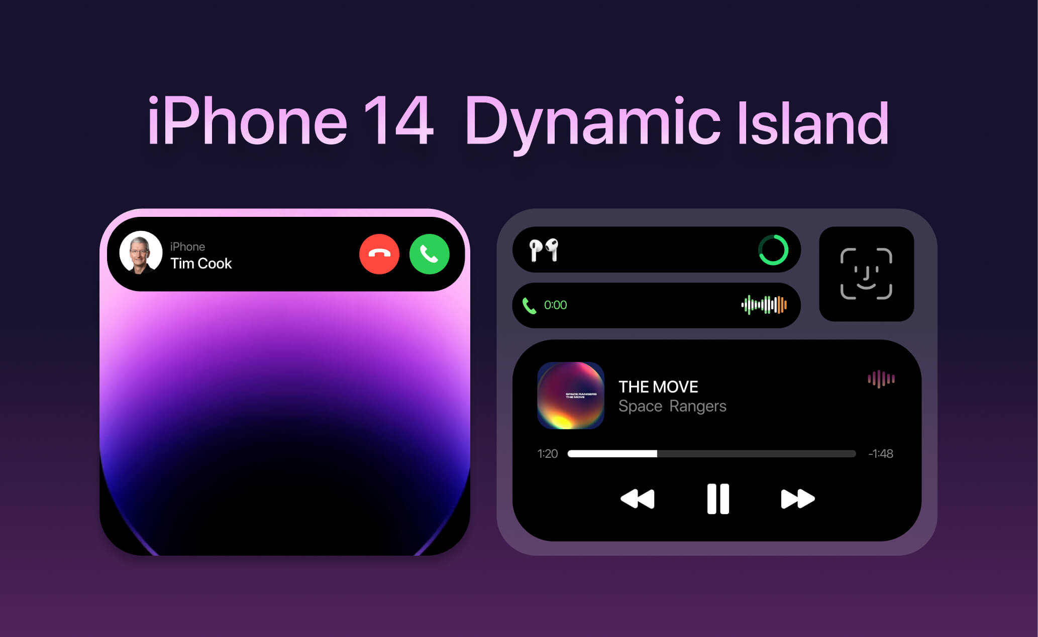 iphone 14灵动岛Dynamic Island UI界面设计 .fig素材