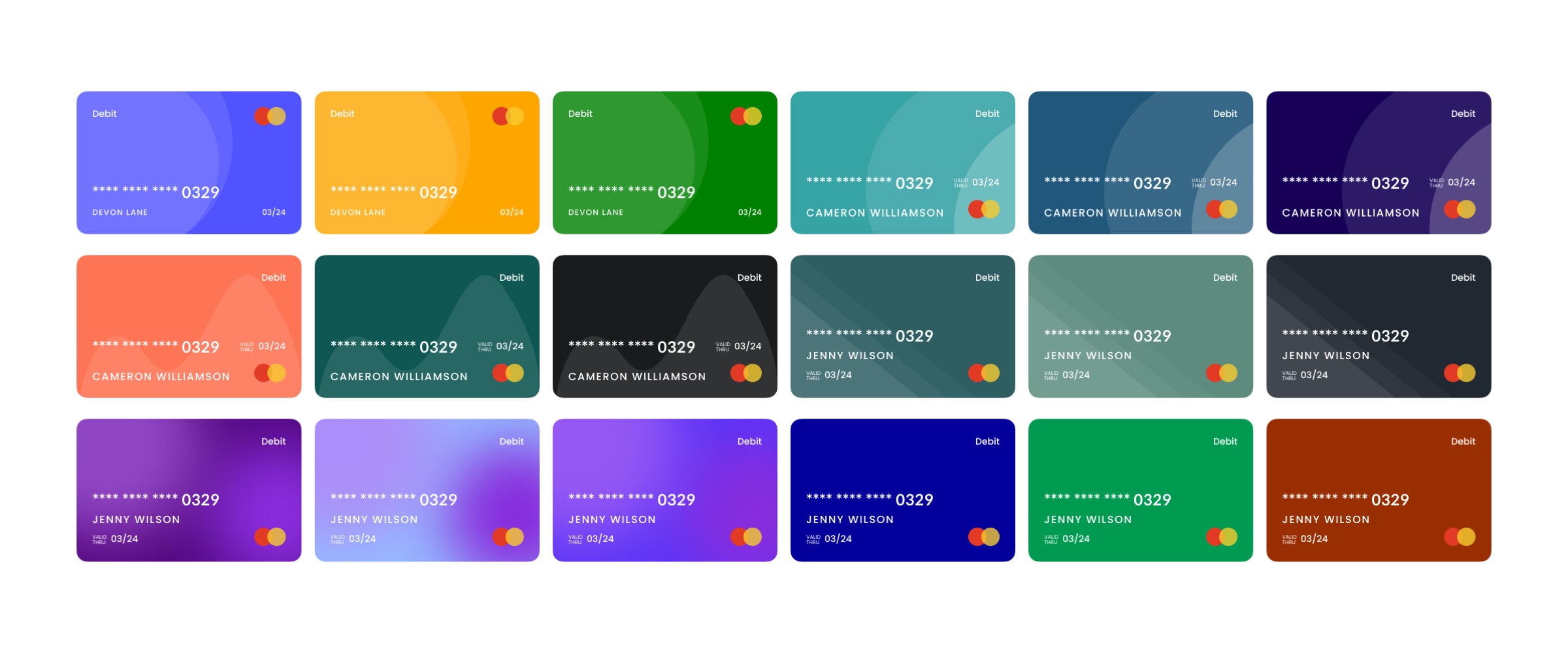 8款高质量银行卡信用卡卡片设计