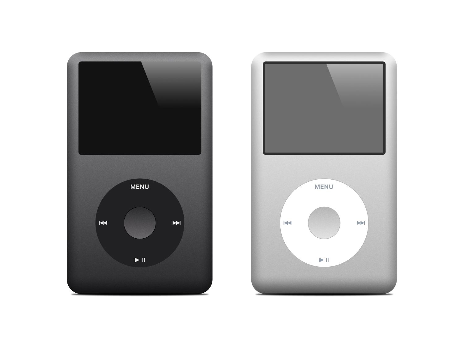 第六代苹果黑白两色iPod classic 6样机模型mockup .fig素材