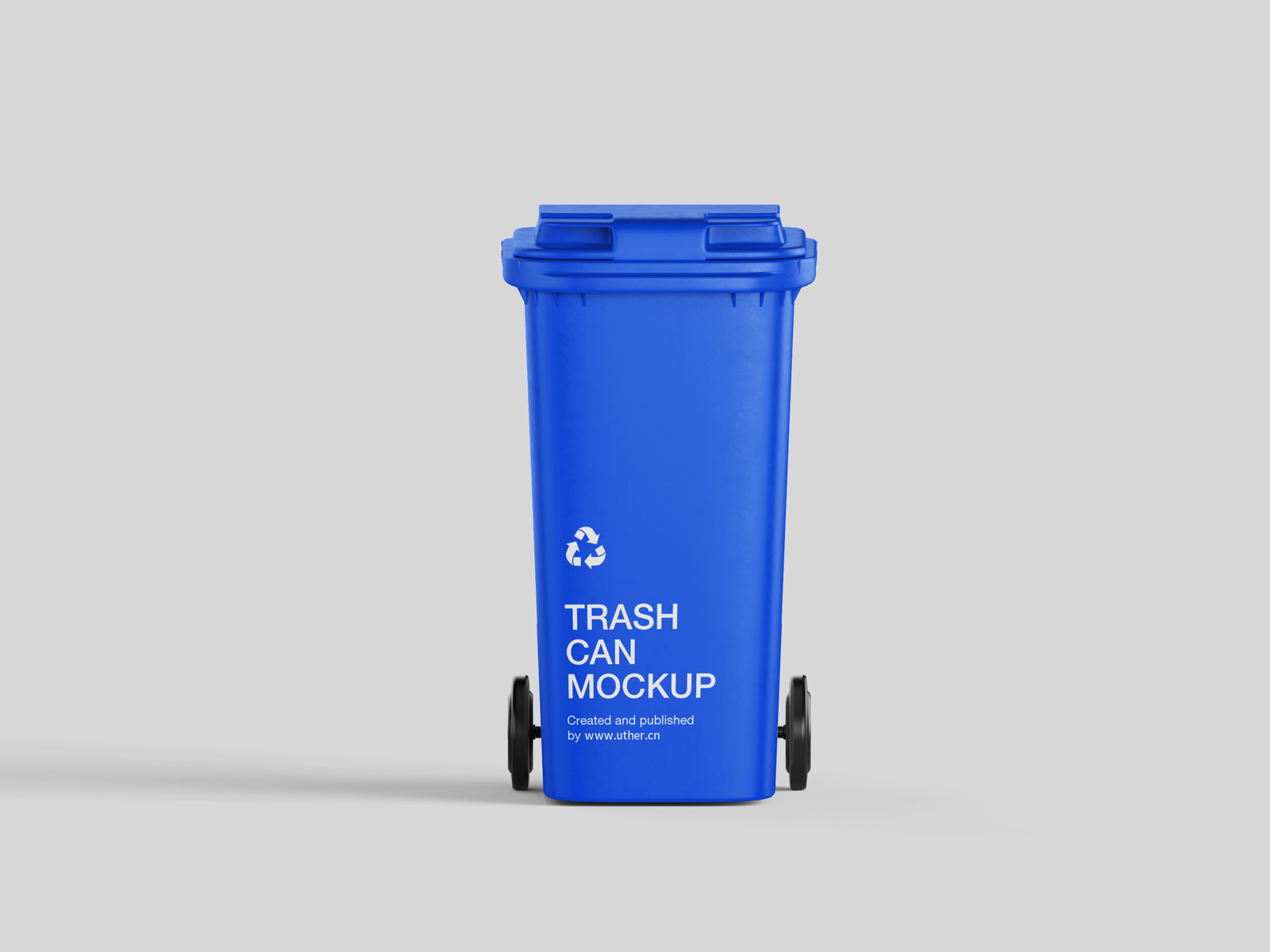 高质量正面垃圾桶Trash Can Mockup样机模型 .psd素材