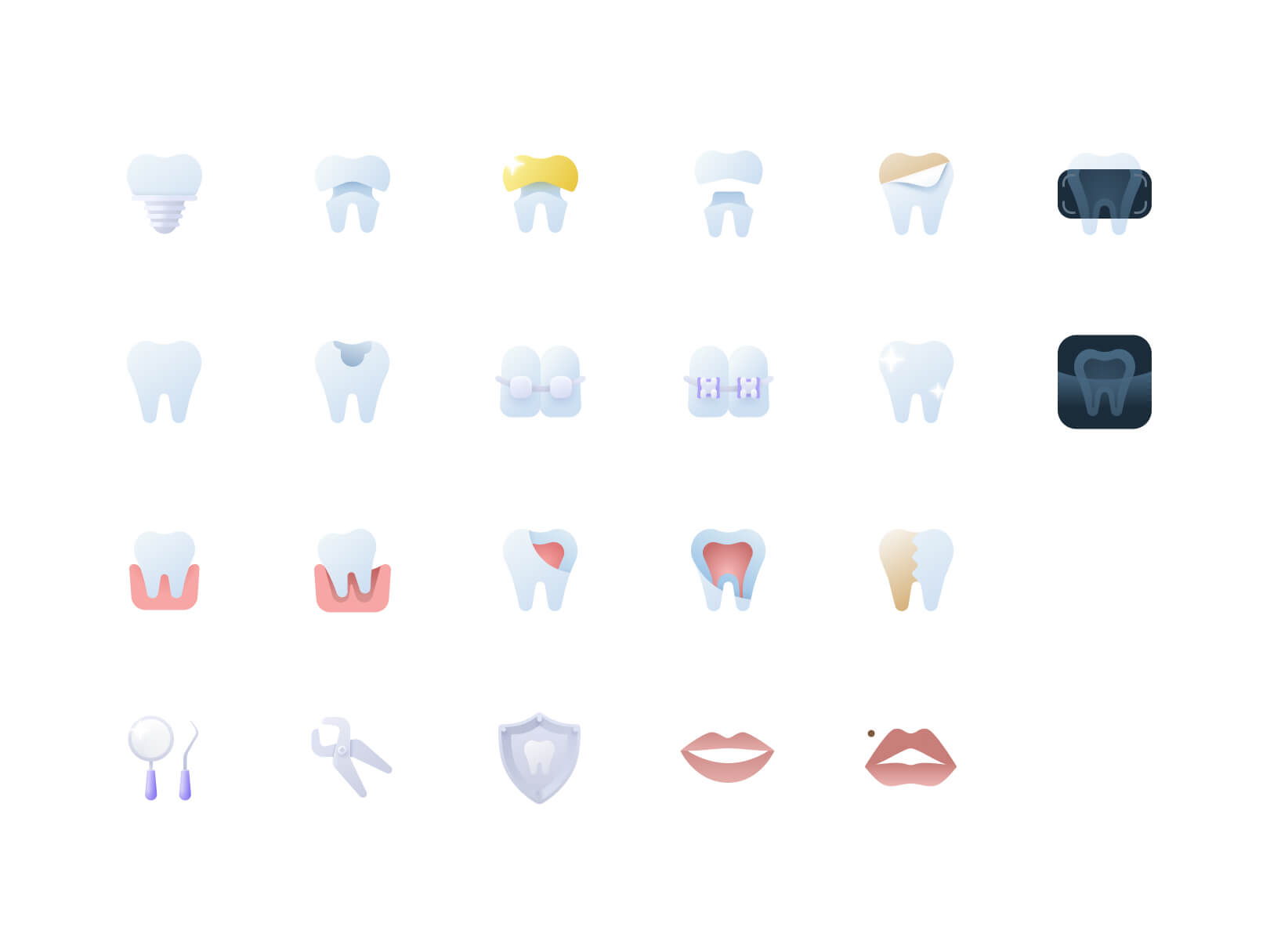 0款口腔健康保护牙齿牙科类图标icon