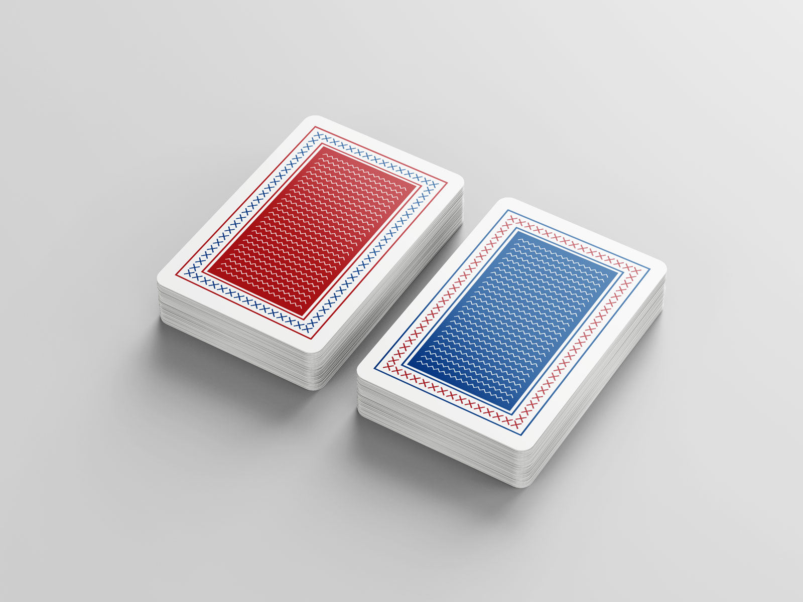 高质量扑克牌正面样机模型Playing Cards Mockup .psd素材