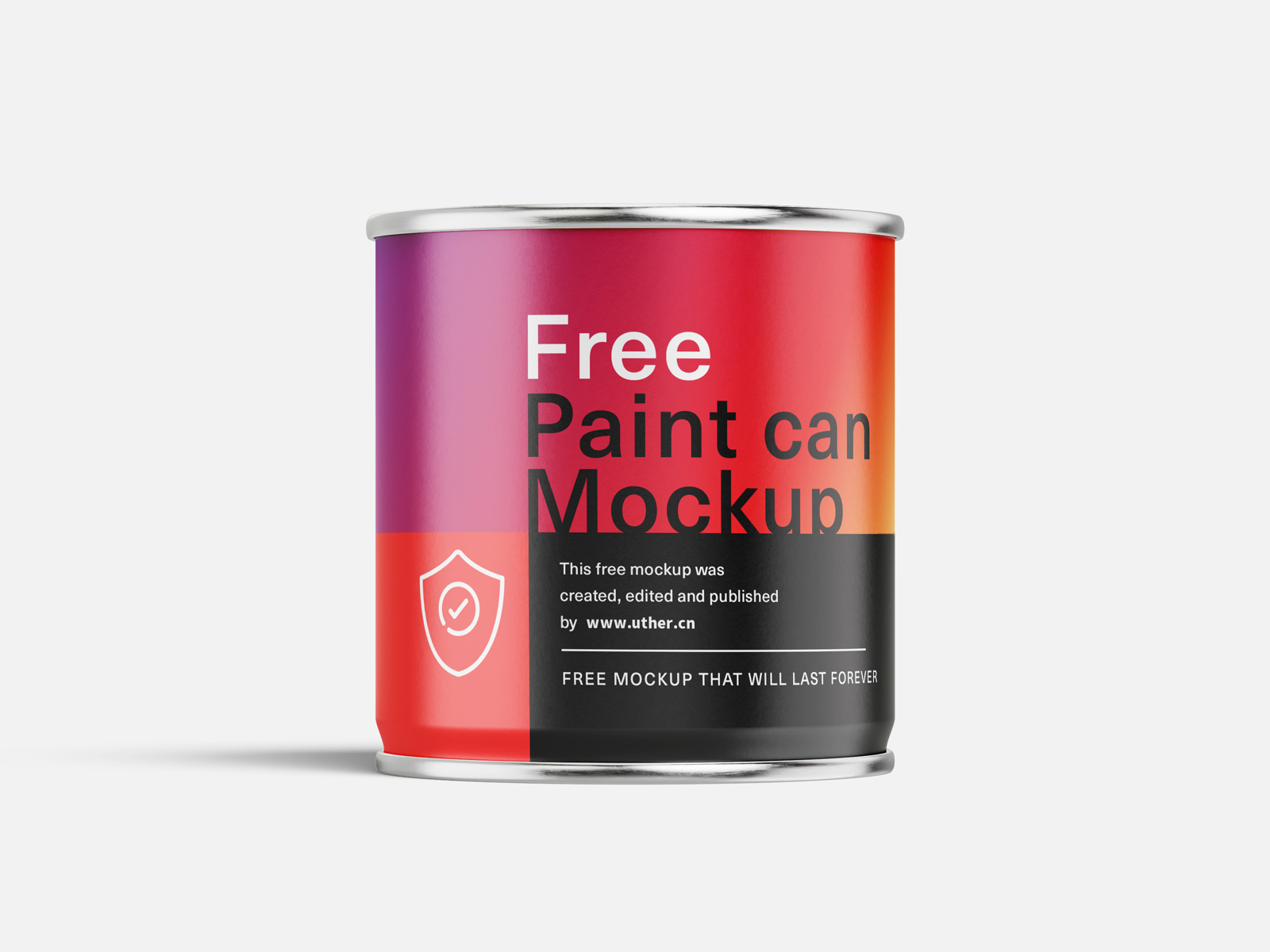 高质量正面金属油漆桶油漆罐颜料罐颜料桶样机模型Paint Can Mockup .psd素材
