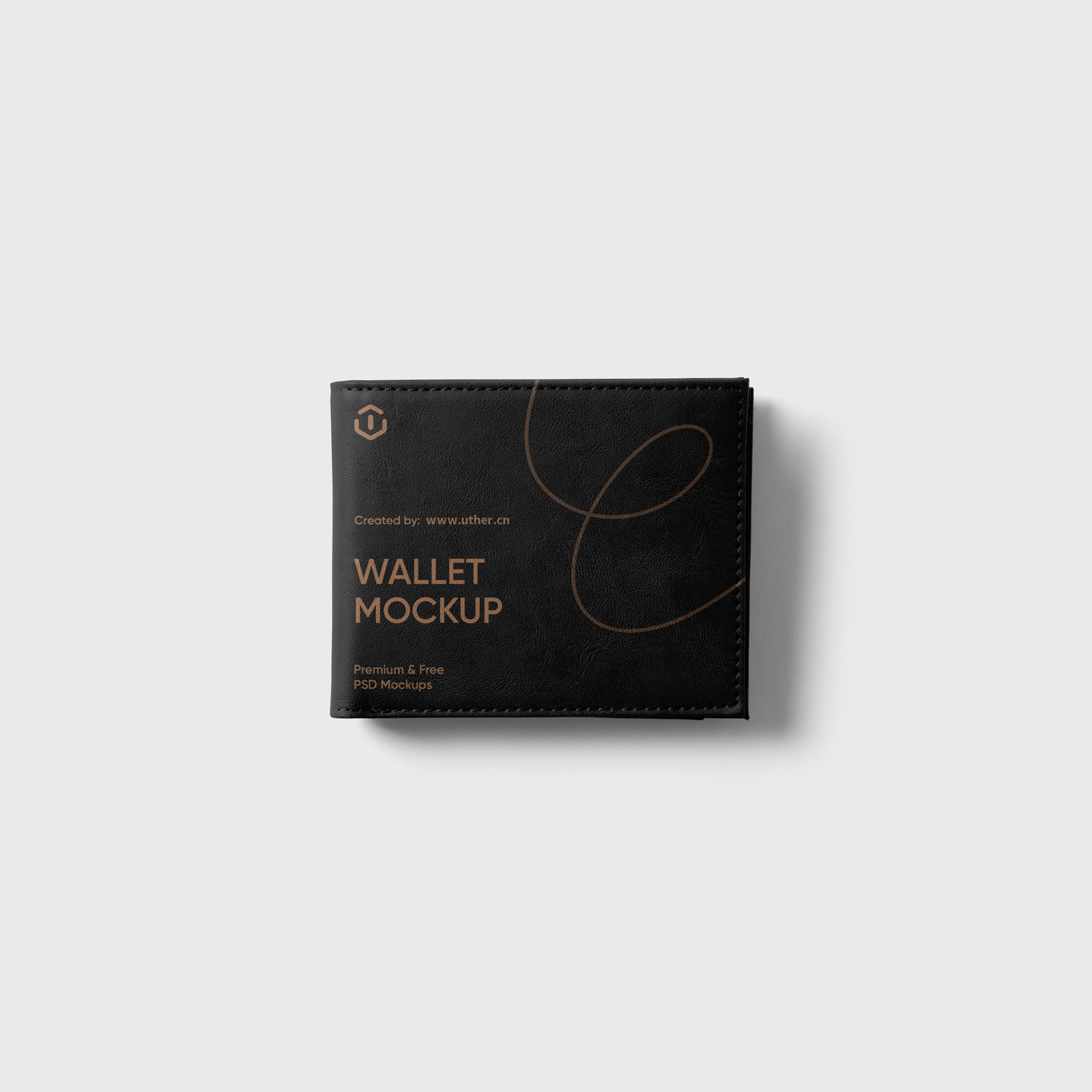 黑色皮夹钱包样机模型Wallet Mockup .psd素材