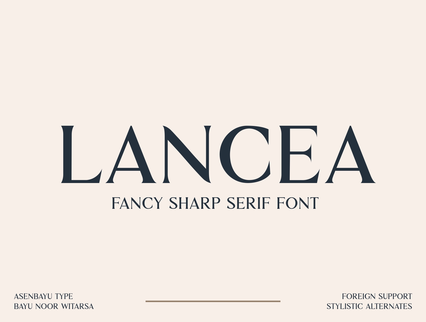 华丽尖端的英文衬线字体：Lancea