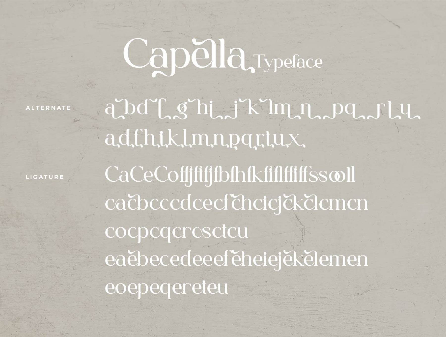 极具时尚感的连字衬线字体：Capella