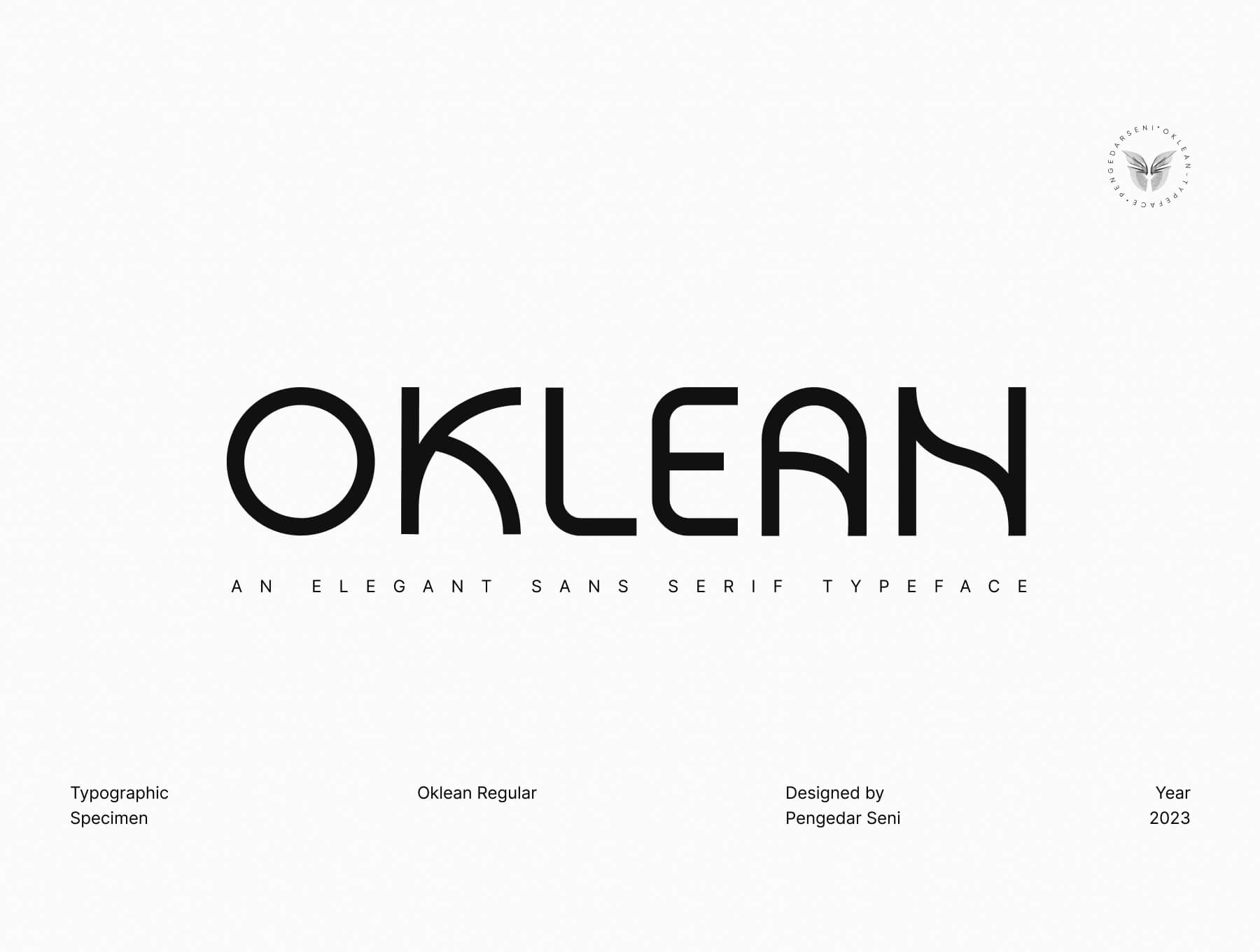 无衬线英文字体：Oklean Sans Serif