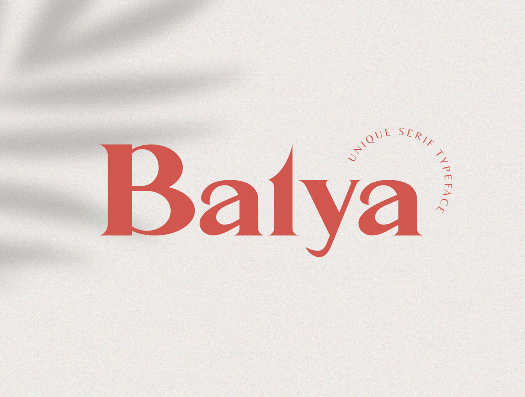 优雅经典衬线英文字体：Balya