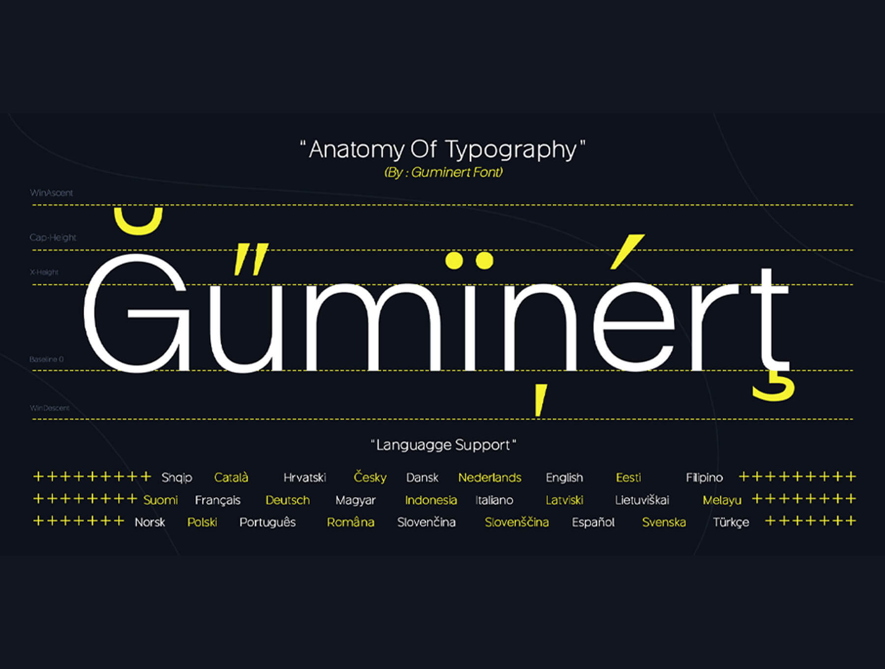 现代无衬线英文字体：Guminert