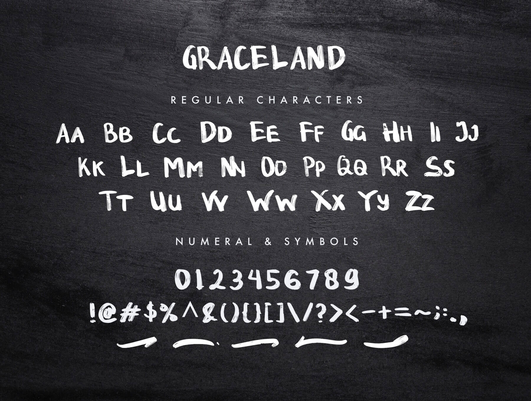 户外冒险手写英文字体：Graceland