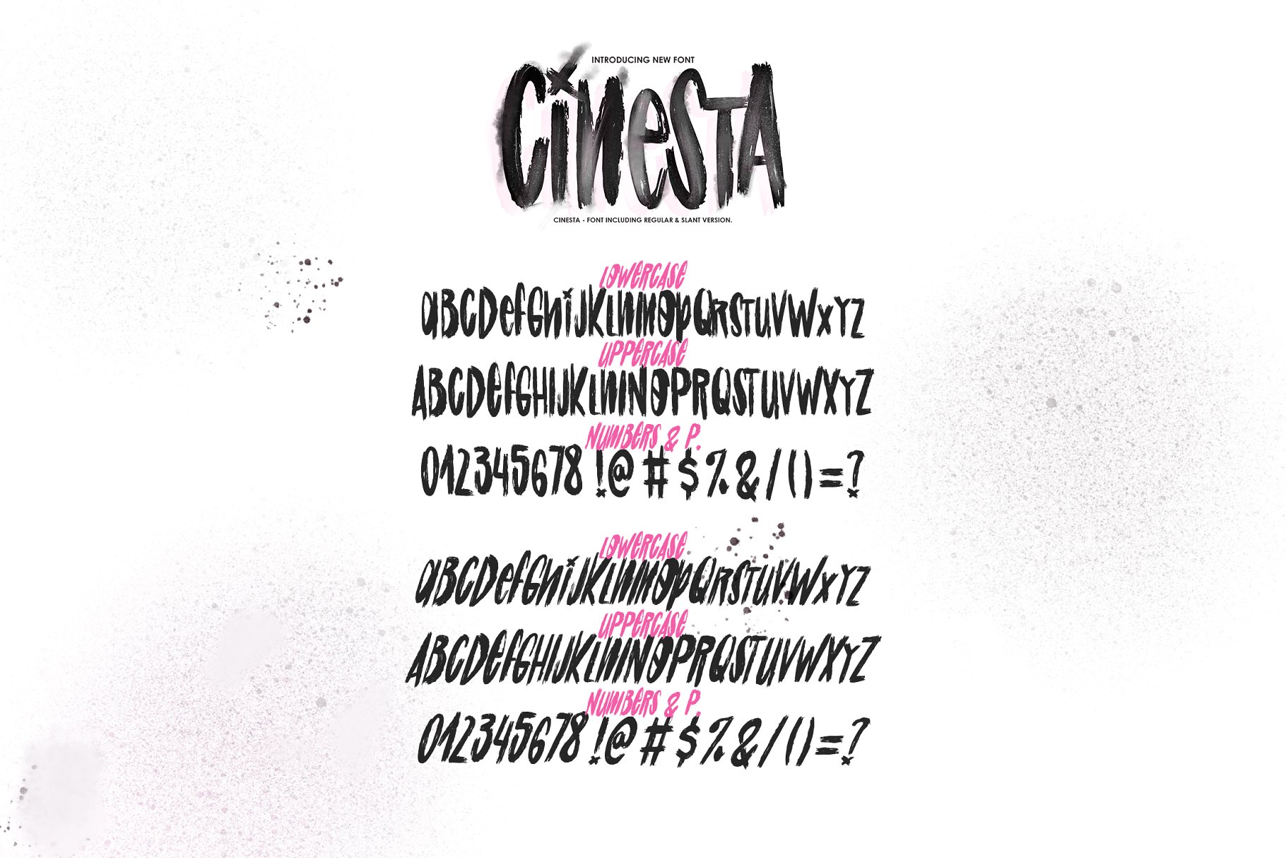 手写笔刷英文字体：Cinesta