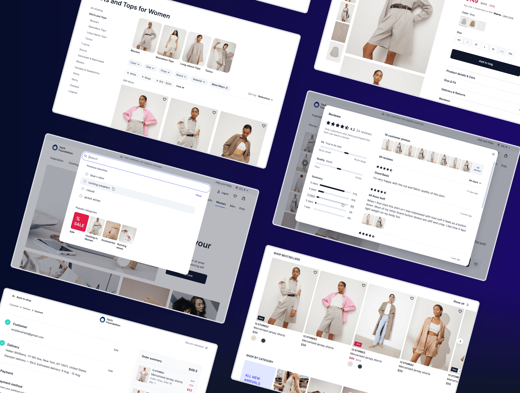 简约大气响应式时尚服饰电商网站设计WEB UI界面设计 .fig素材