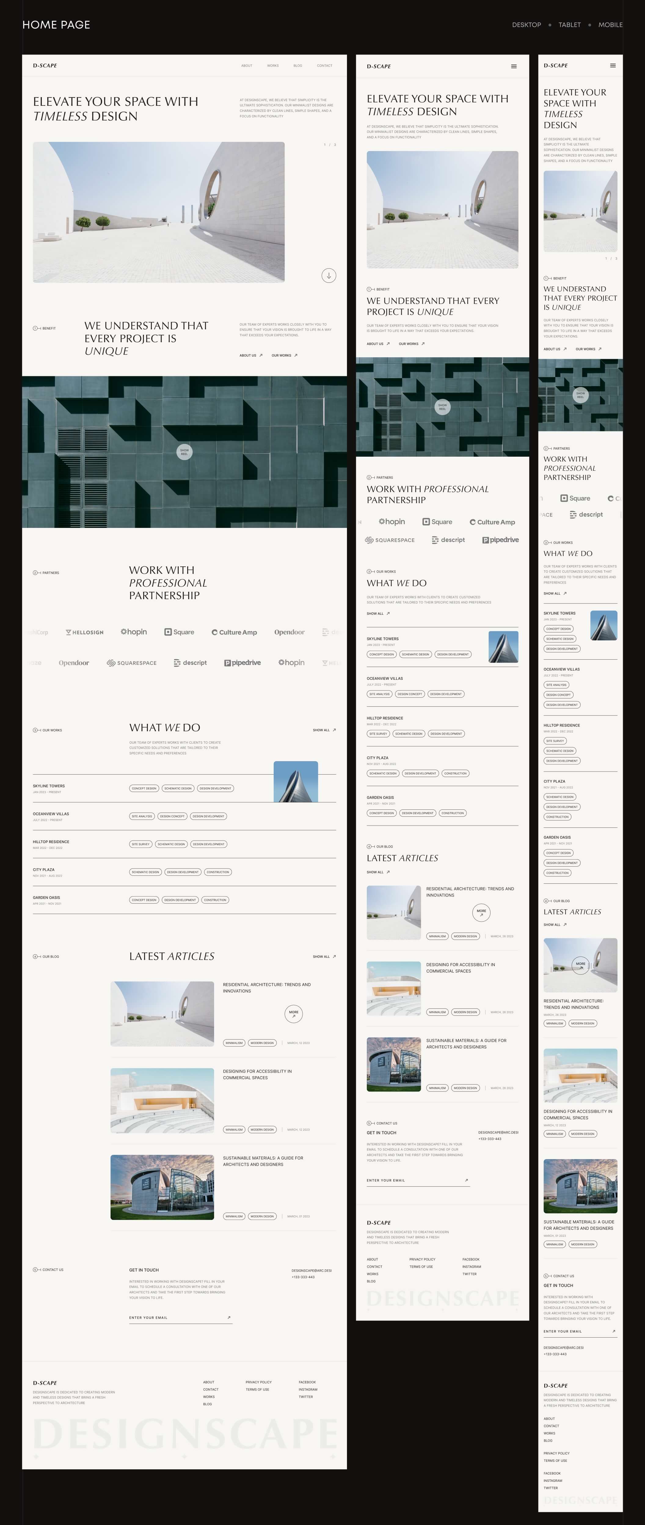 简约大气响应式建筑企业公司官网网站设计WEB UI界面设计 .fig素材