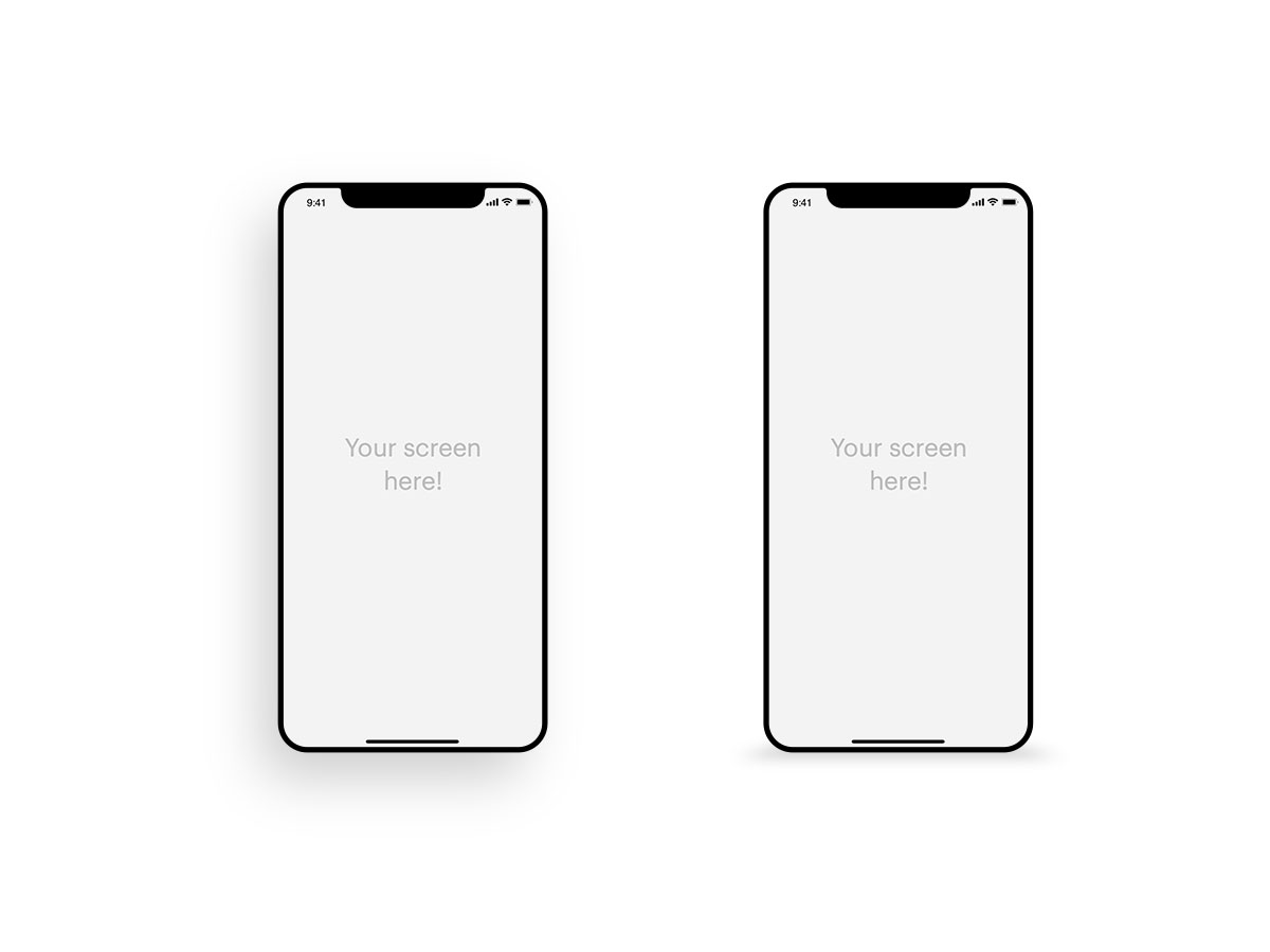 iphone X手机扁平化样机模板素材 iPhone X Mockup