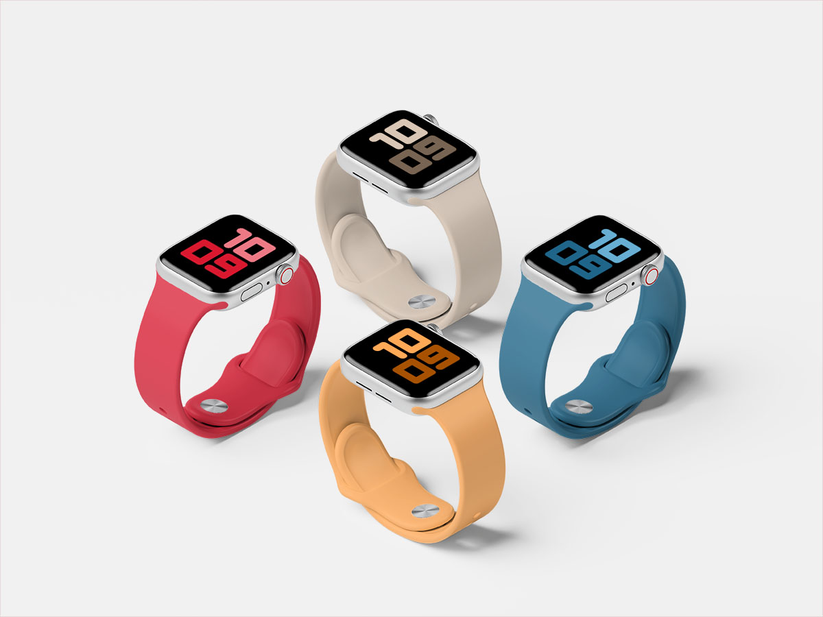 Apple Watch苹果智能手表系列.PSD贴图展示模型