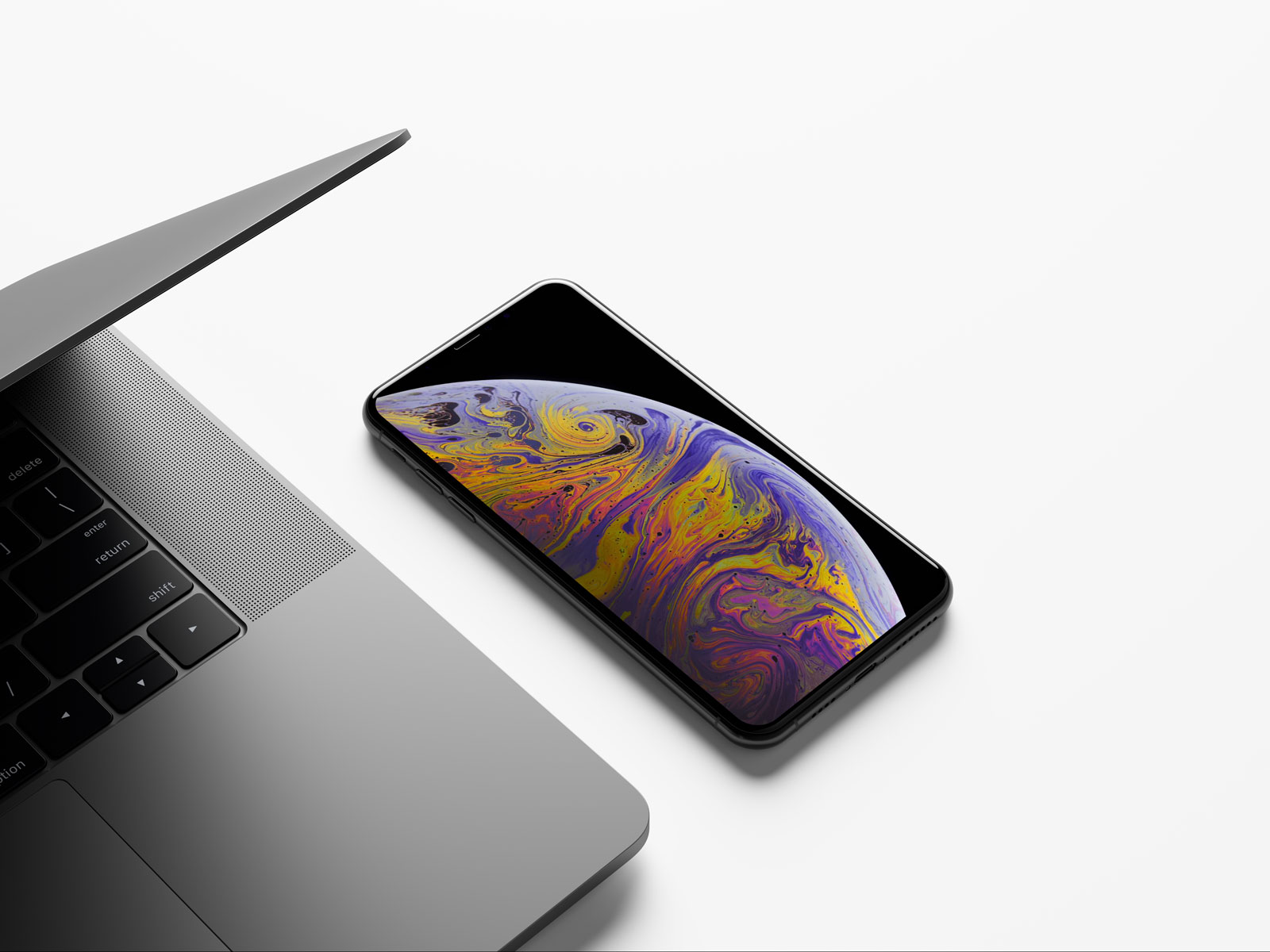 高品质iPhone XR Max侧面俯视手机样机 iPhone Mockup .psd素材 高品质iPhone XR Max侧面俯视手机样机 iPhone Mockup .psd素材
