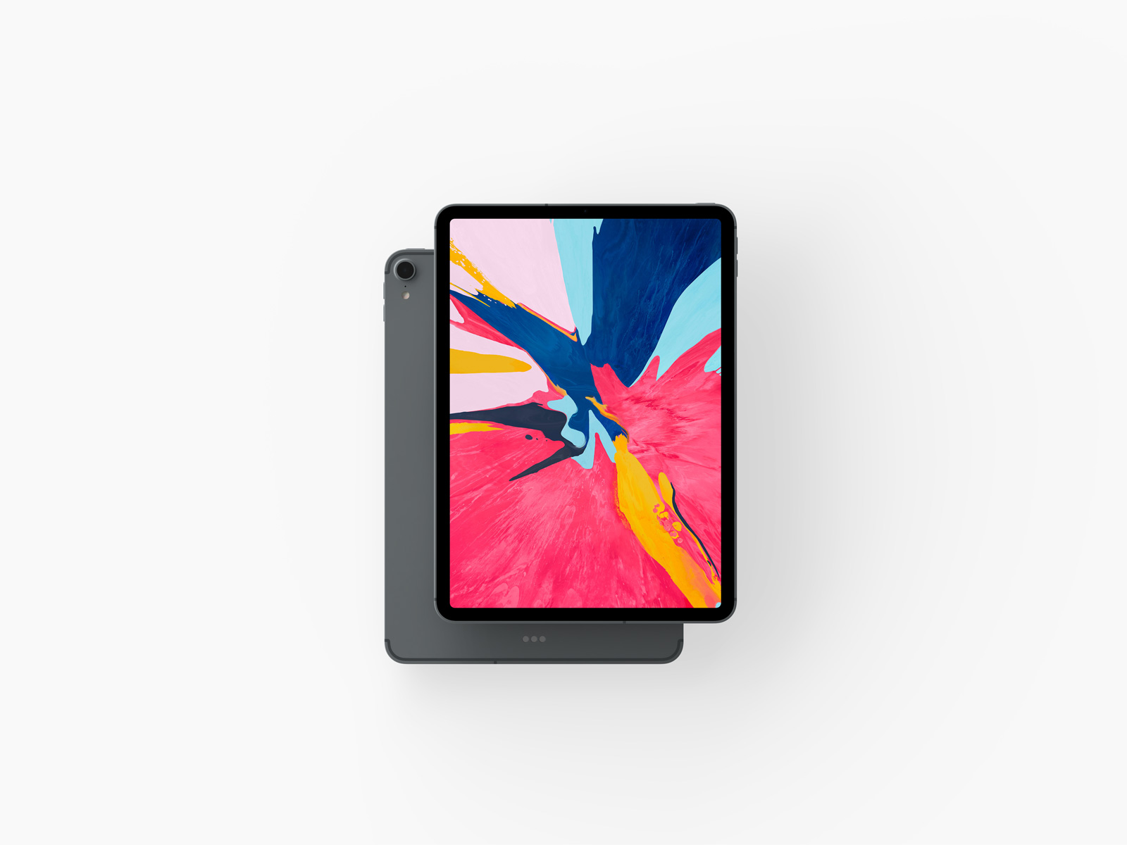 iPad Pro 2018平板电脑正反面竖向PSD样机模型 iPad Pro Mockup