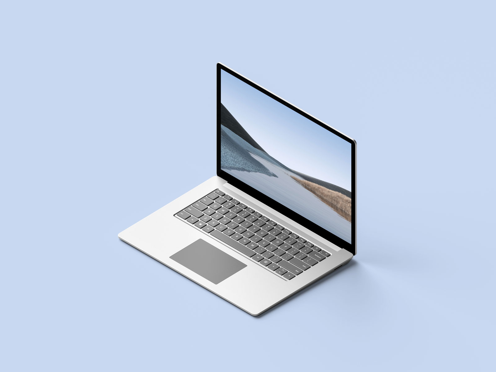 微软Surface Laptop 3深空灰电脑PSD样机