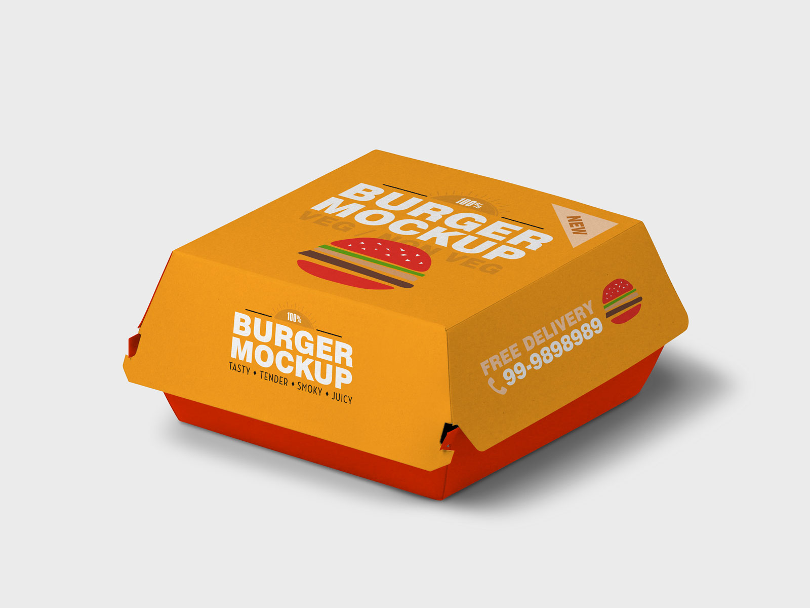 肯德基麦当劳汉堡包装样机PSD模型Burger Packaging Mockup