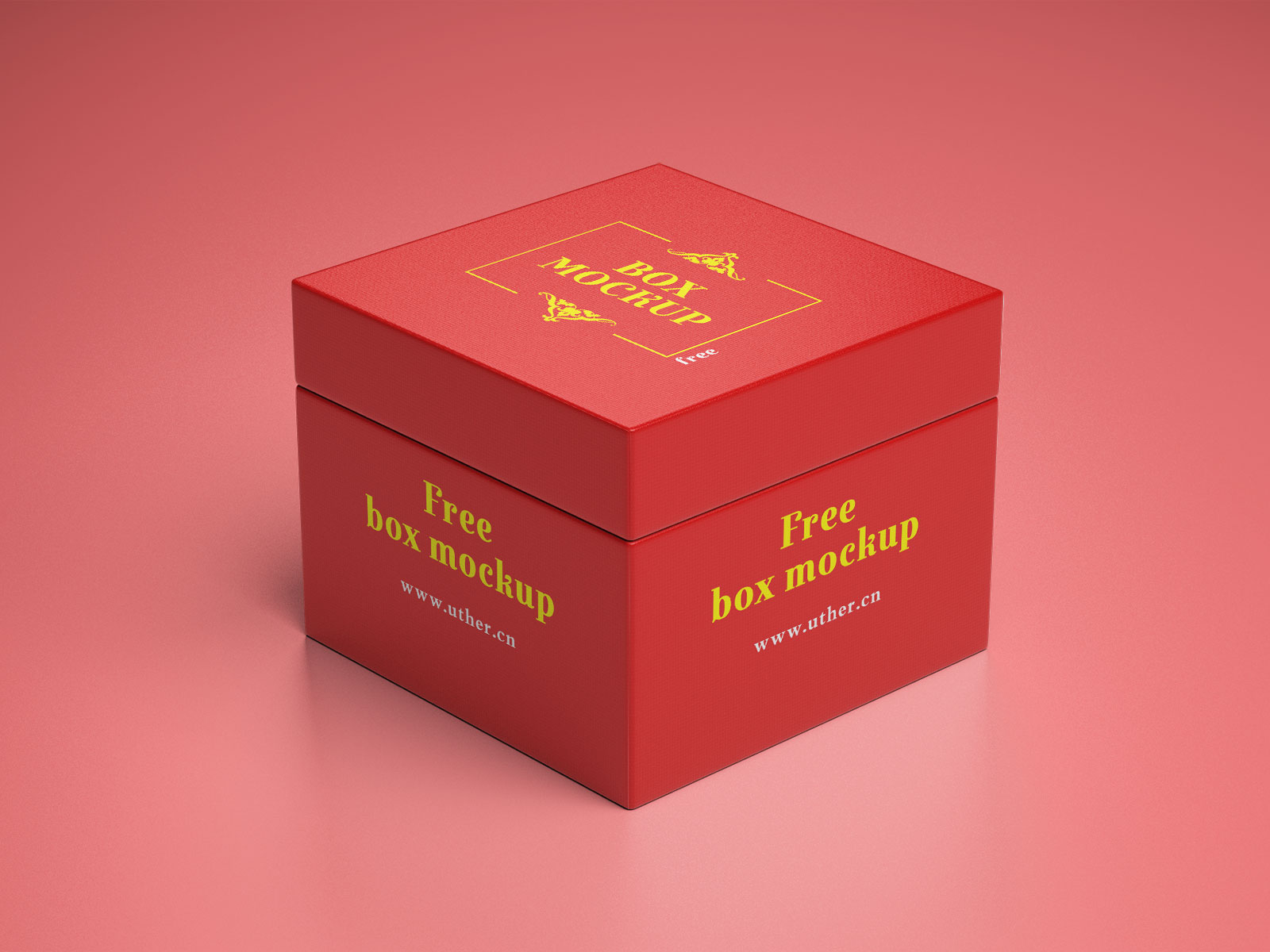 天地盖礼品盒包装设计贴图展示PSD样机模型 Gift box mockup
