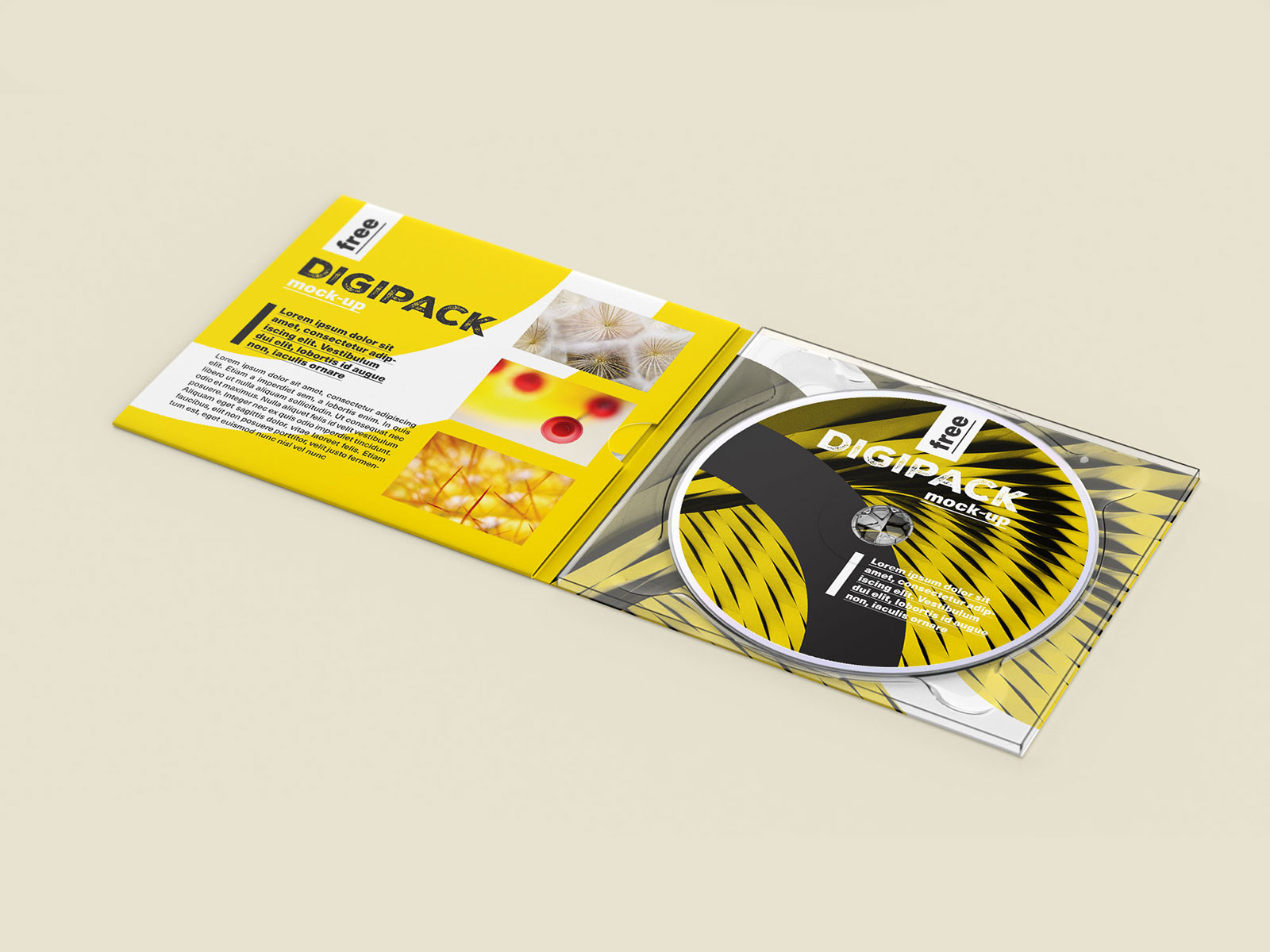 数码光盘音乐光碟CD设计品牌包装提案样机PSD模板模型