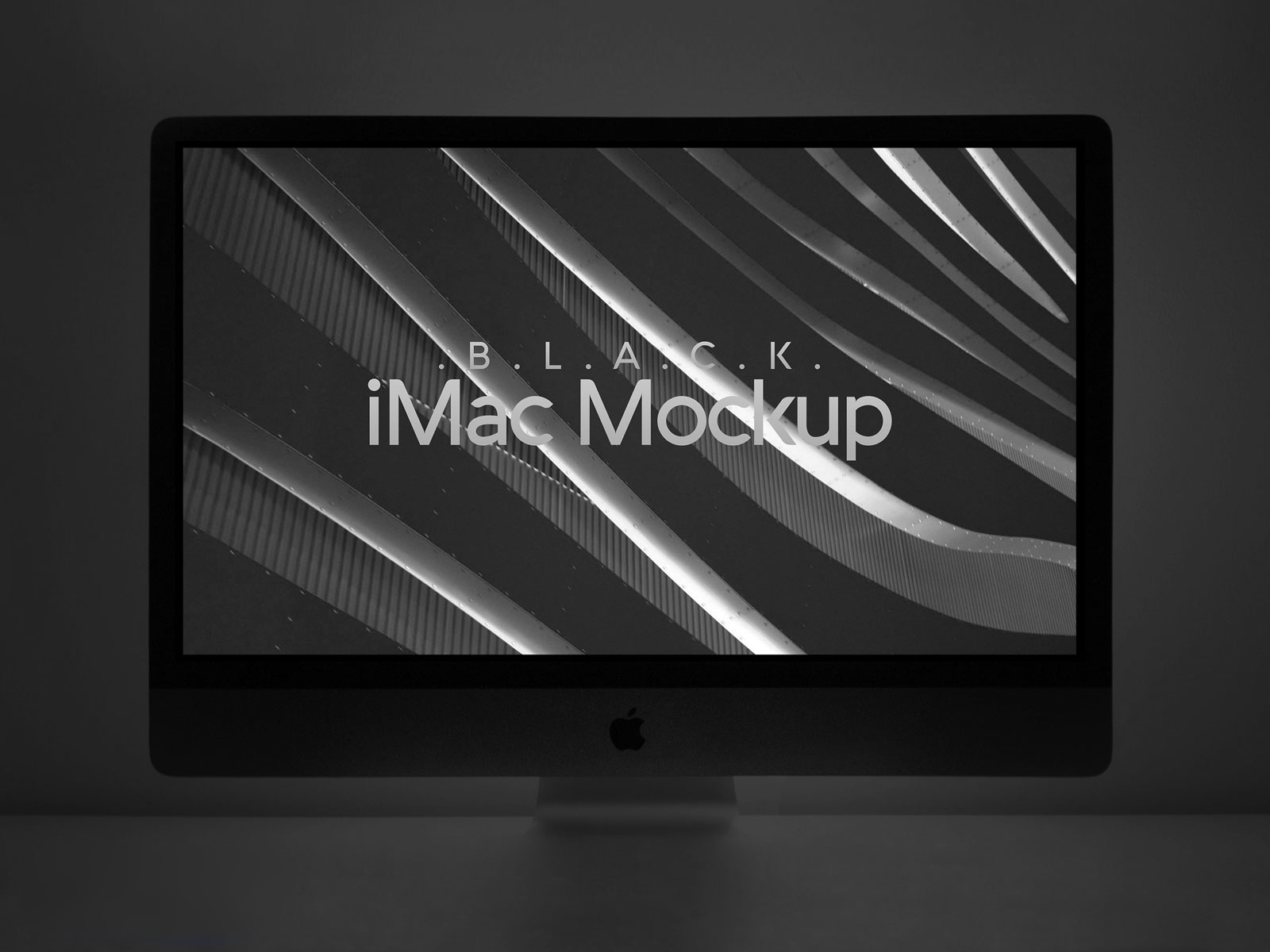 正面 iMac银色一体机电脑.PSD样机iMac mockup