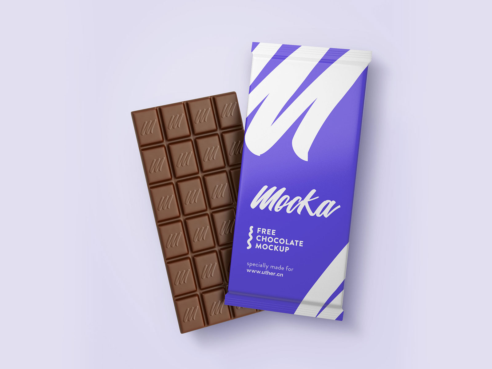 长方形巧克力塑料袋食品包装PSD展示效果图chocolate mockup